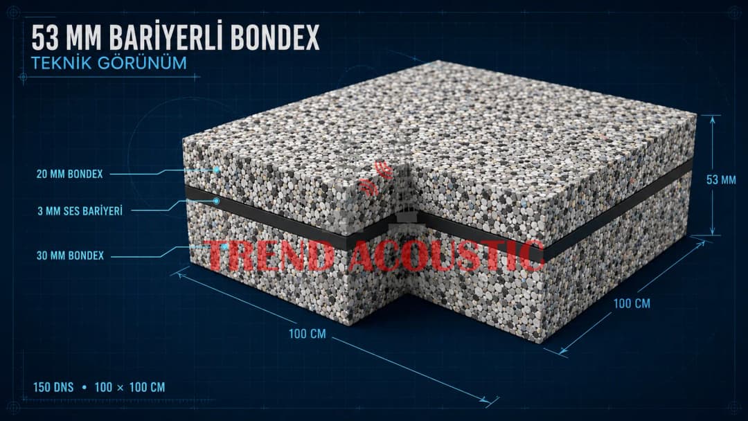 53 mm Bariyerli Bondex Sünger teknik görünüm