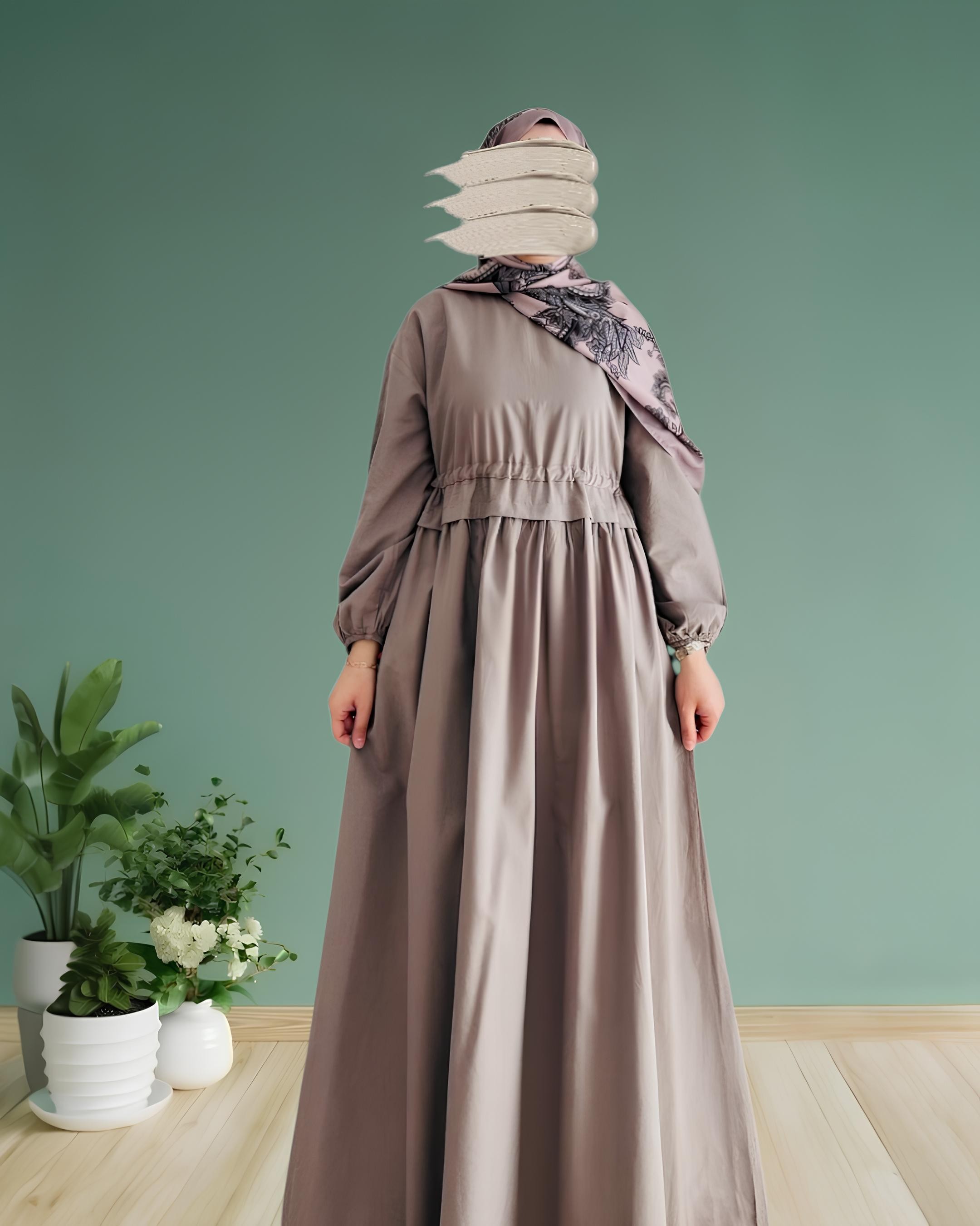 Lina Keten Elbise - VİZON