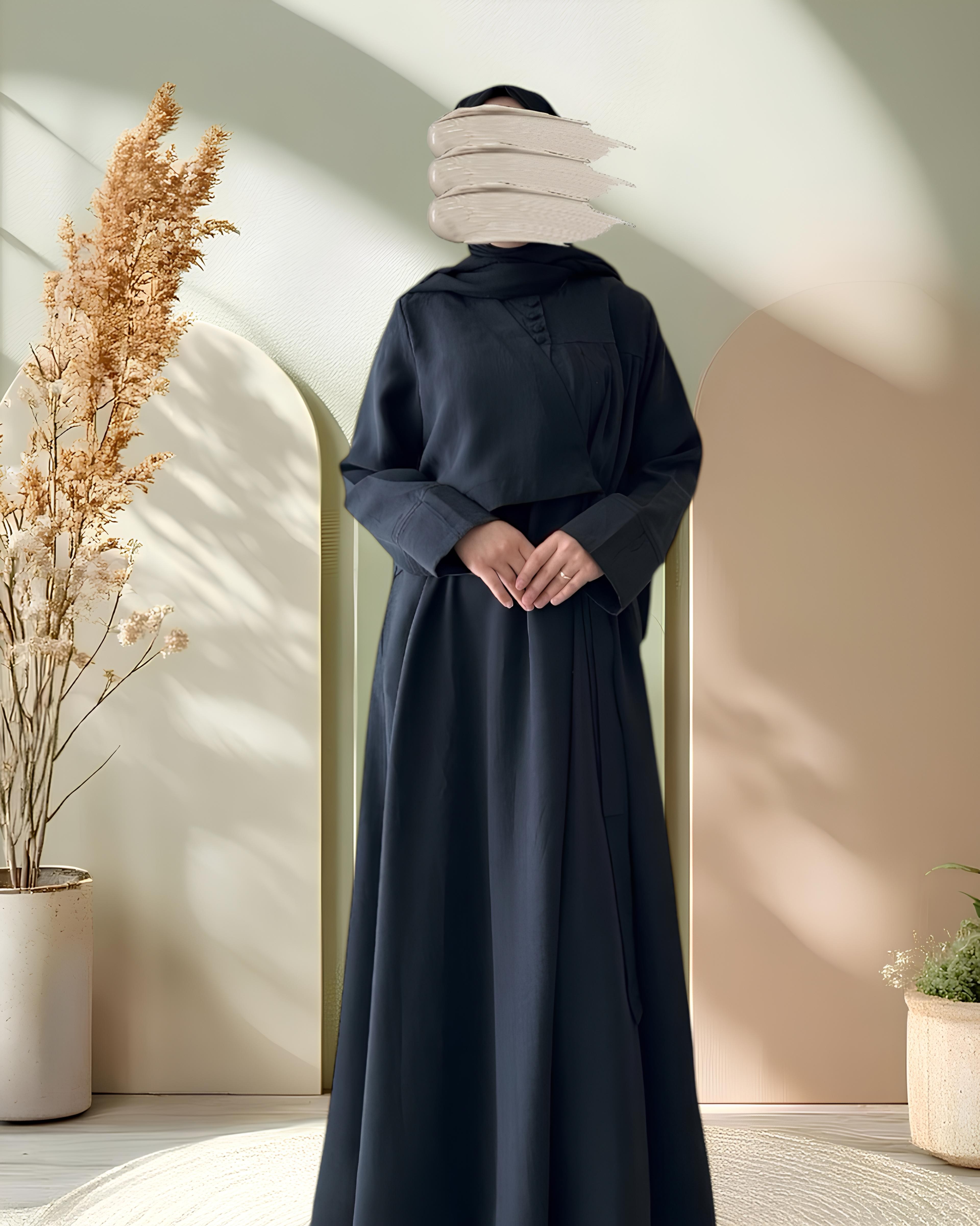 Mira Pileli Elbise - SiYAH