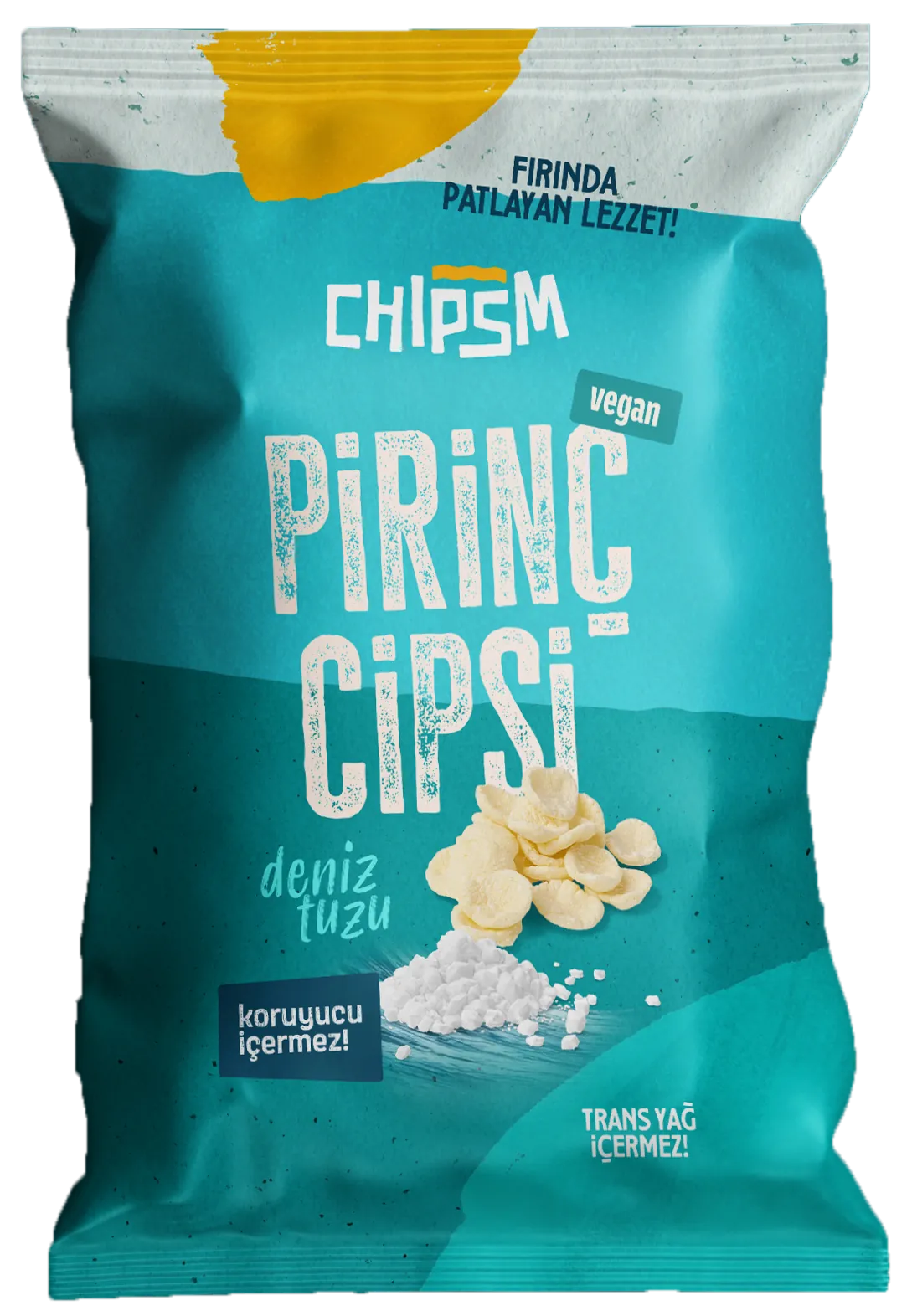 CHIPSM Pirinç Cips Deniz Tuzlu 5'li