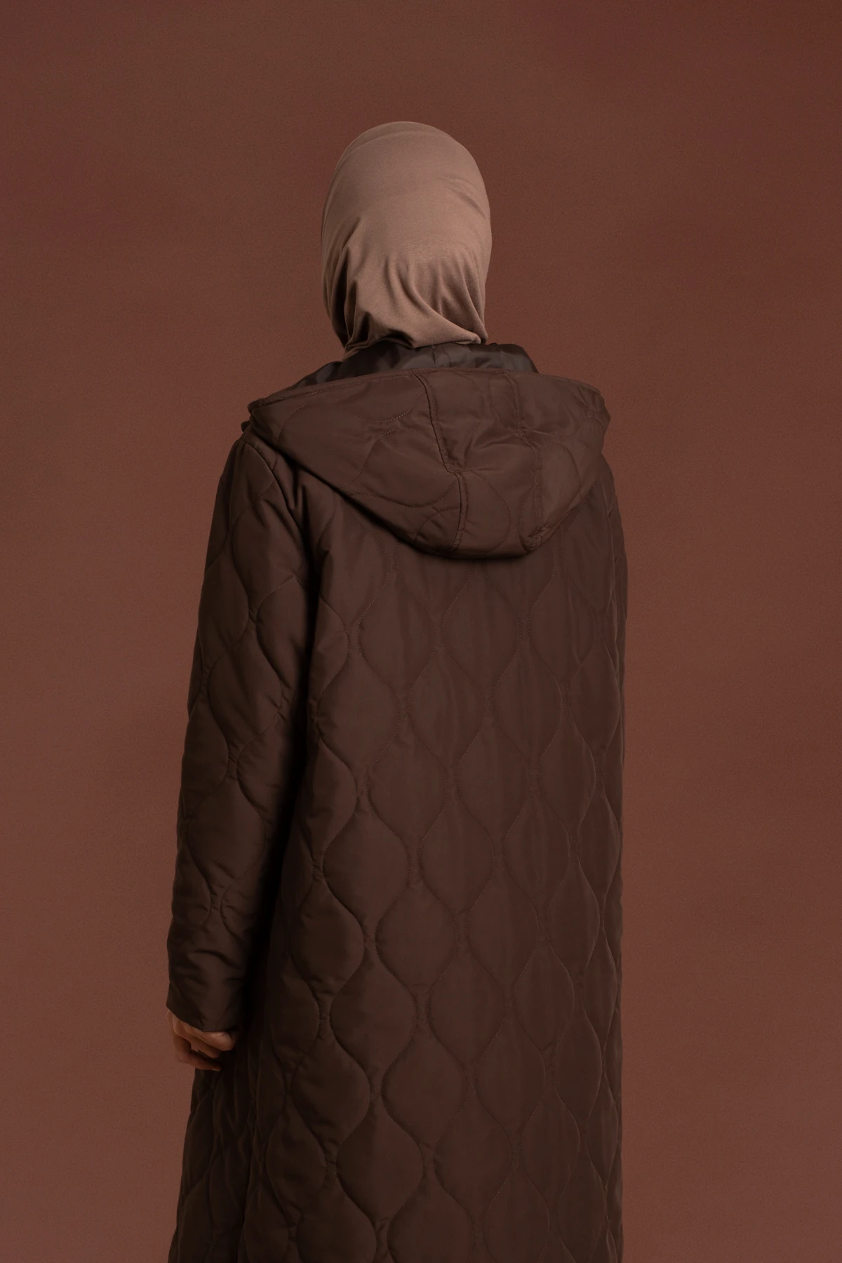 Hooded Long Quilted Coat