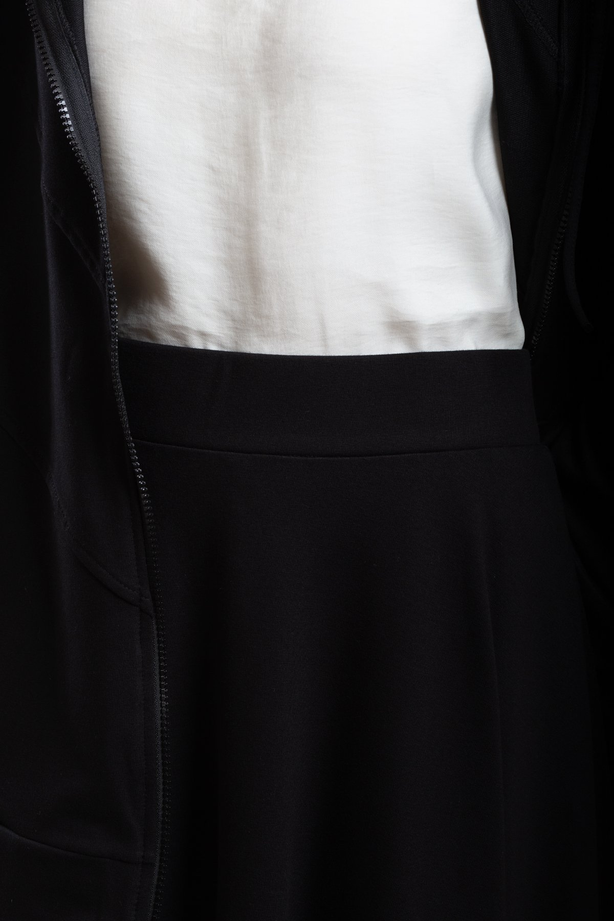 Elastic Waist Flared Skirt