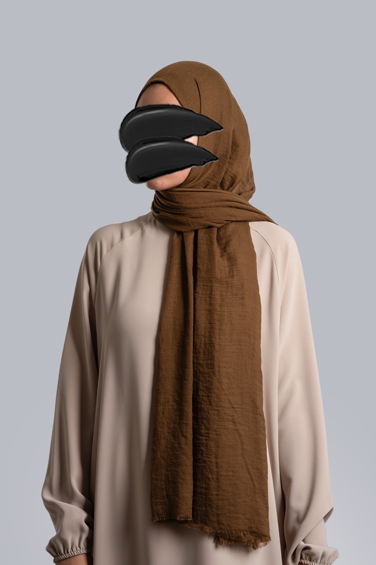Soft Cotton Shawl - Sand Brown
