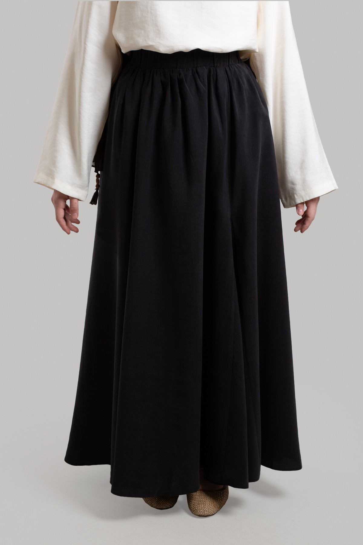 Box-Pleated Tencel Skirt