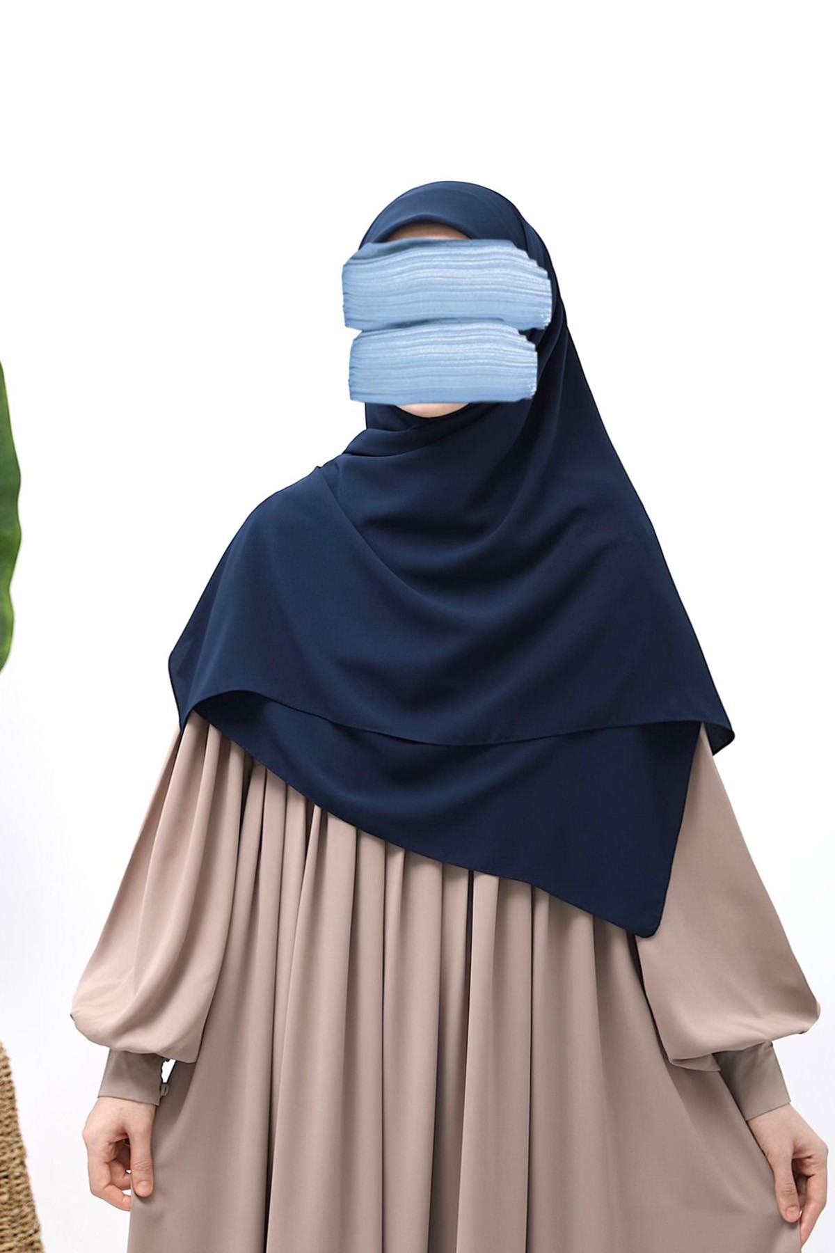 Square Hijab - Navy Blue