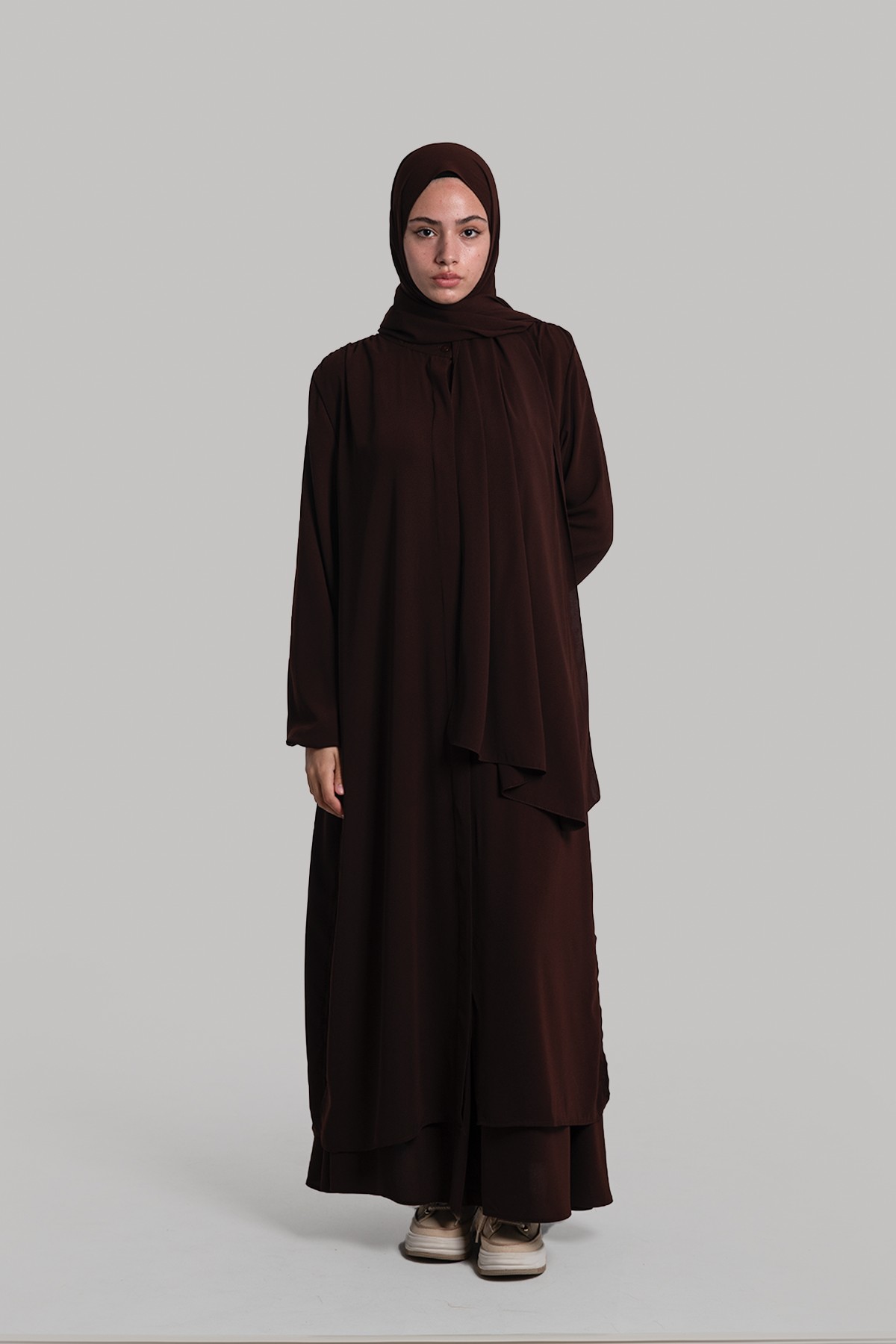 Long Skirt Abaya - Coffee