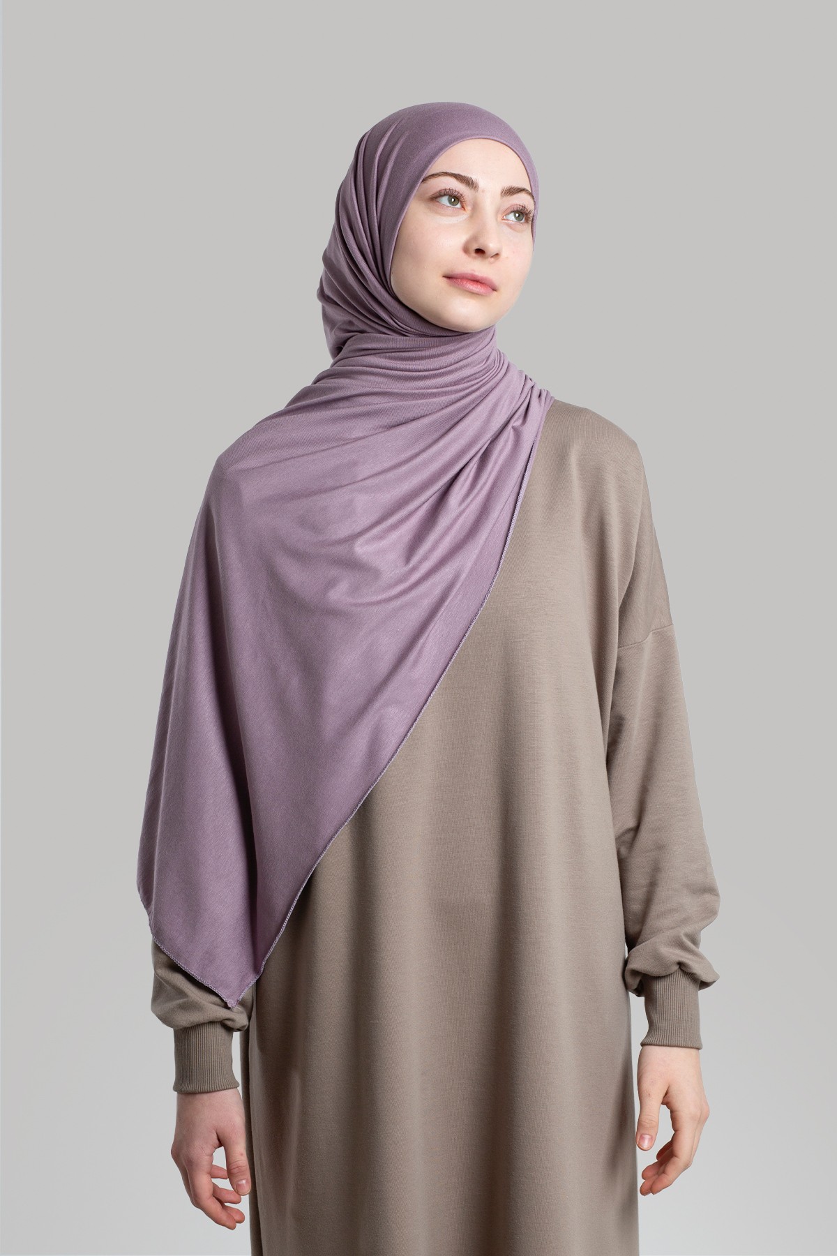 Combed Cotton Shawl - Lilac