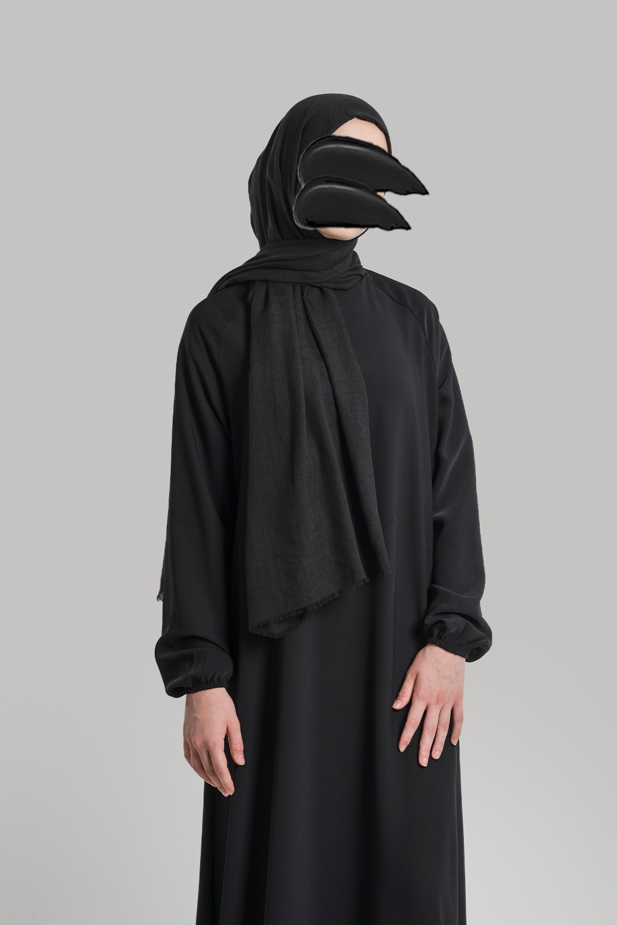 Soft Cotton Shawl - Black