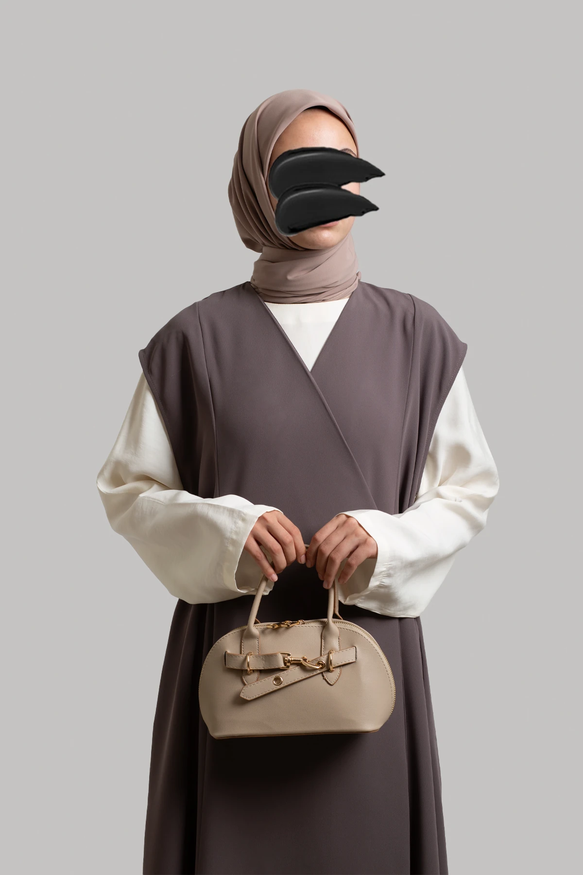 Wrap Crepe Pinafore Dress