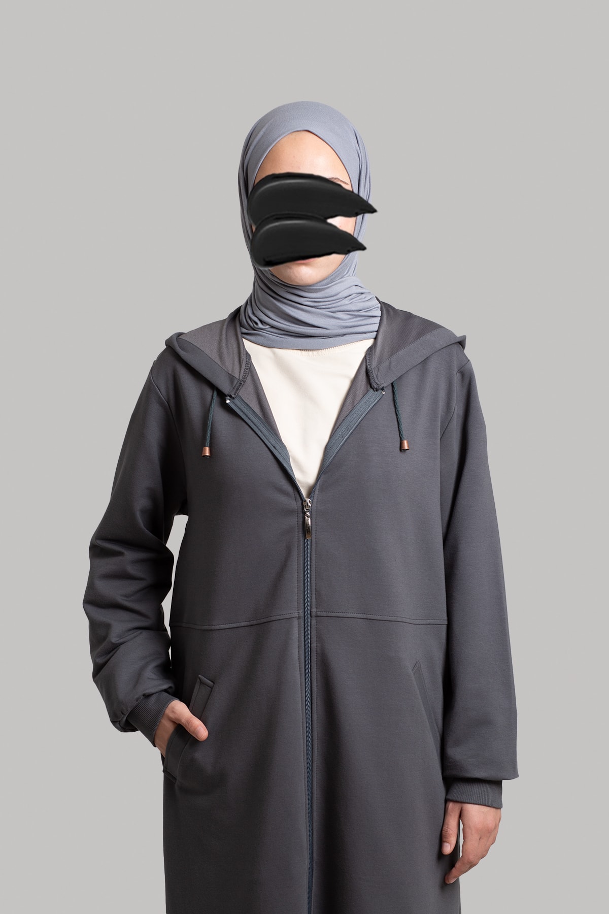 Zippered Sports Coat/Jacket - Smoke