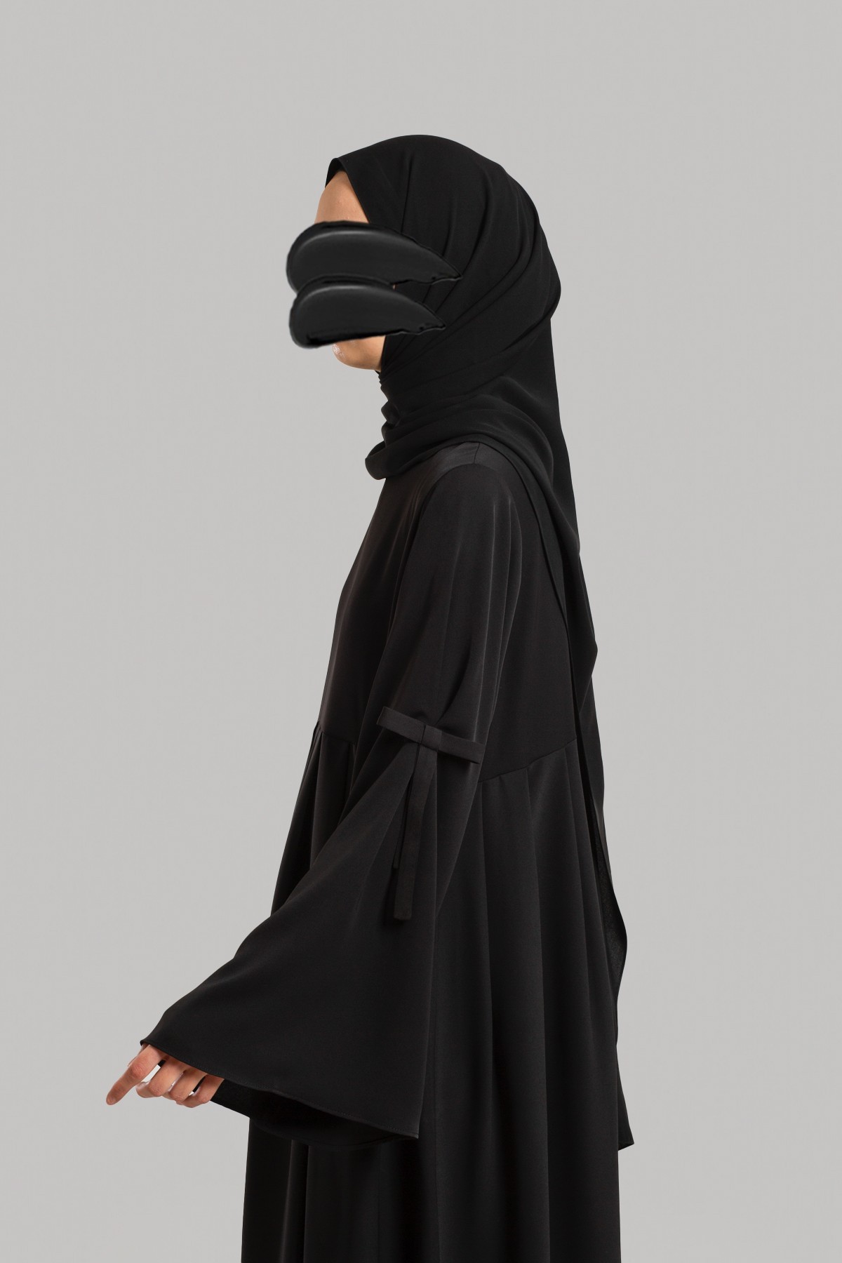 Bow-Accented Abaya