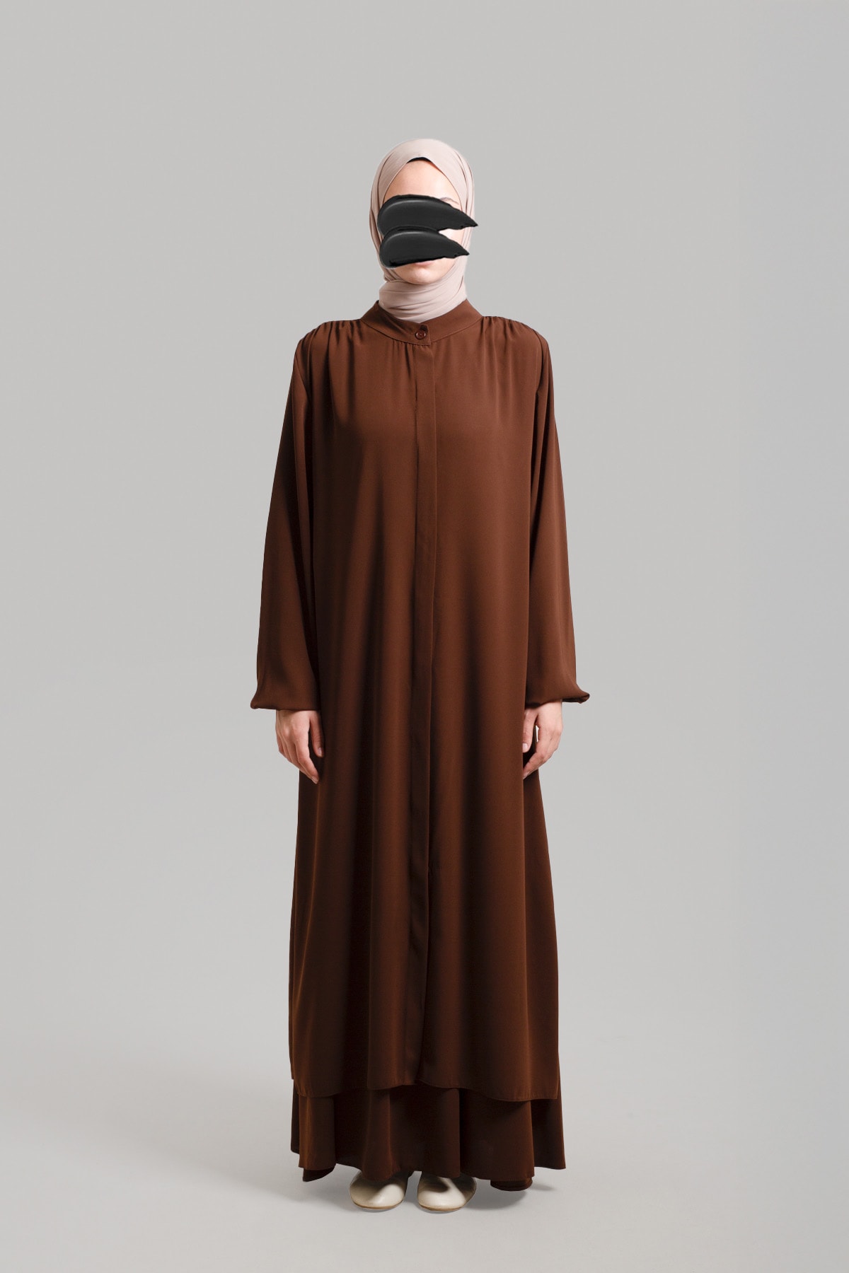 Long Skirt Abaya - Bitter Brown