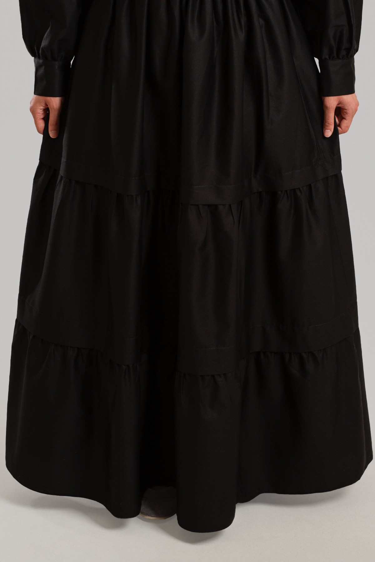 Cotton Skirt with Gathered Detail