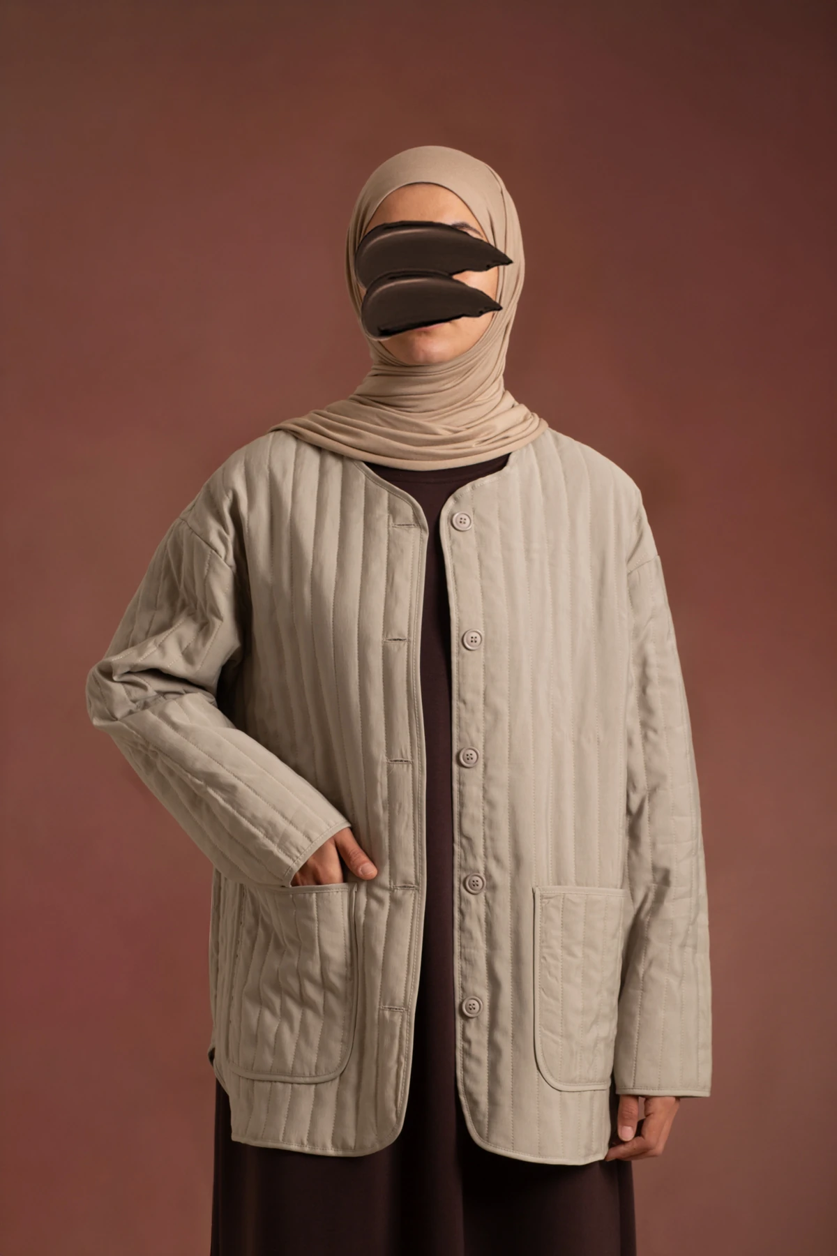 Tencel Quilted Jacket - Stone