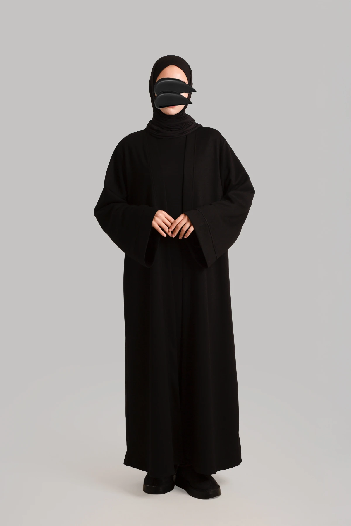 Soft Abaya Set - Black