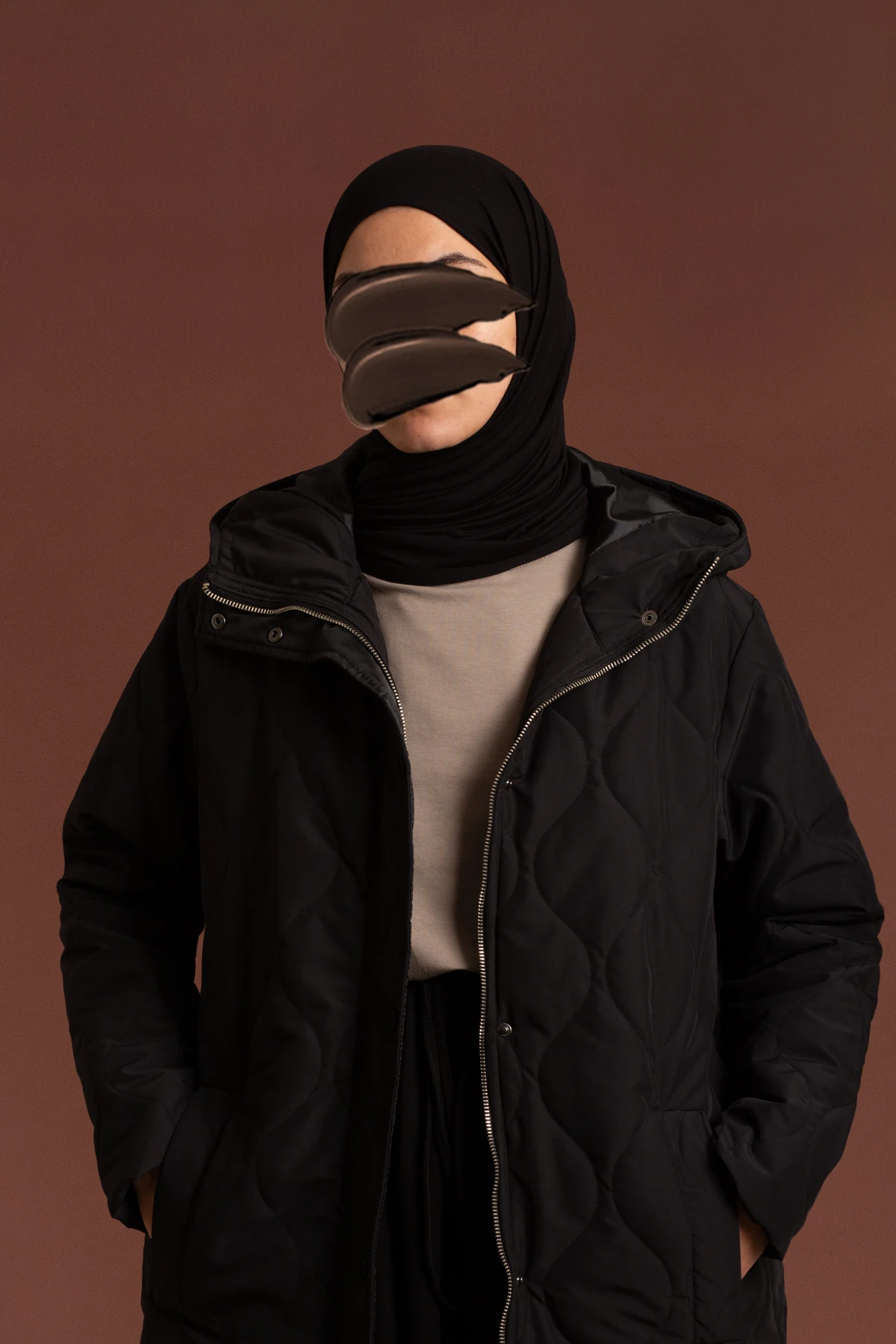 Hooded Long Quilted Coat