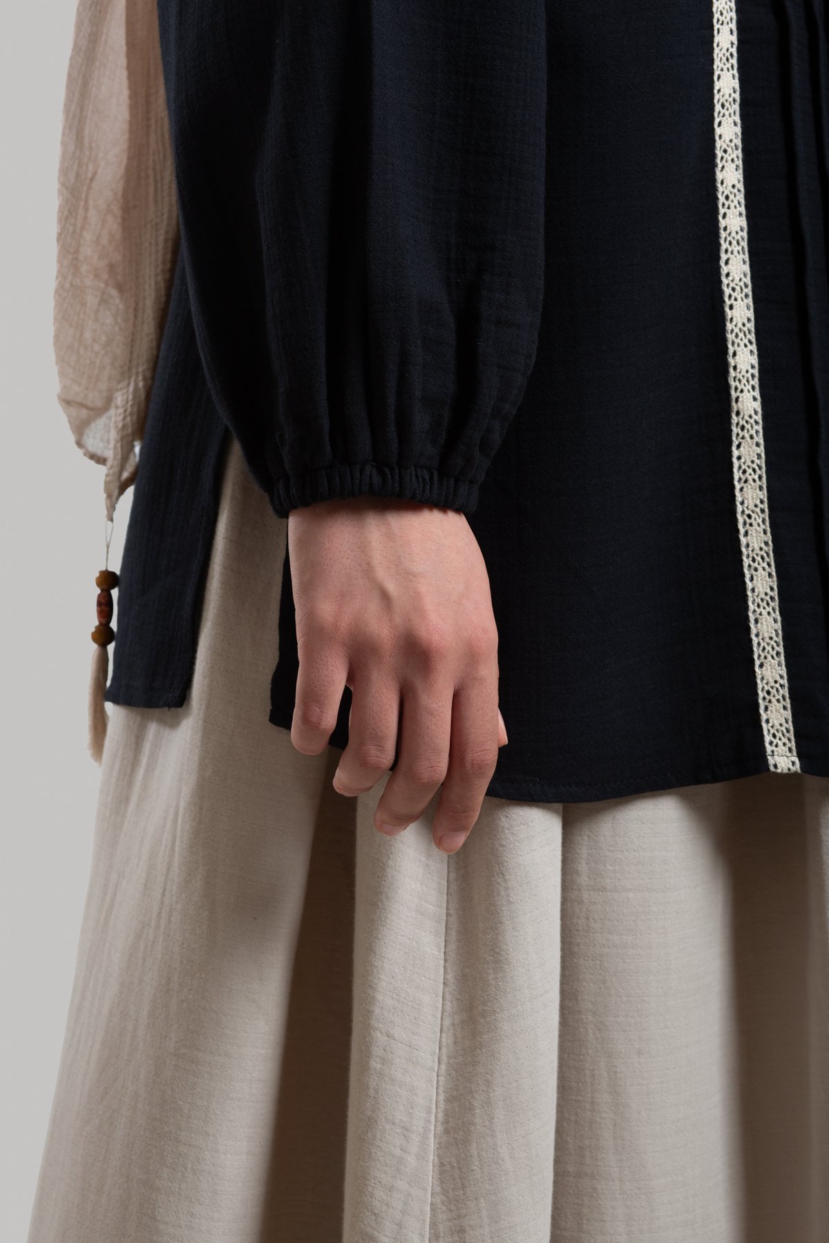 Muslin Shirt with Pintuck Details