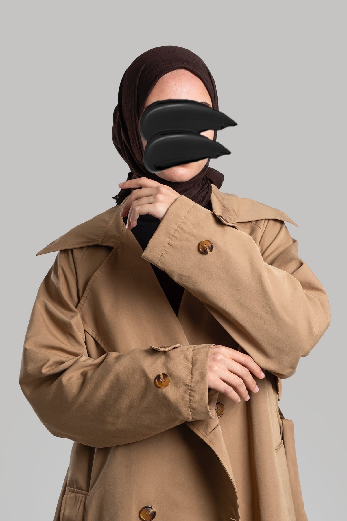 Buttoned Trench Coat