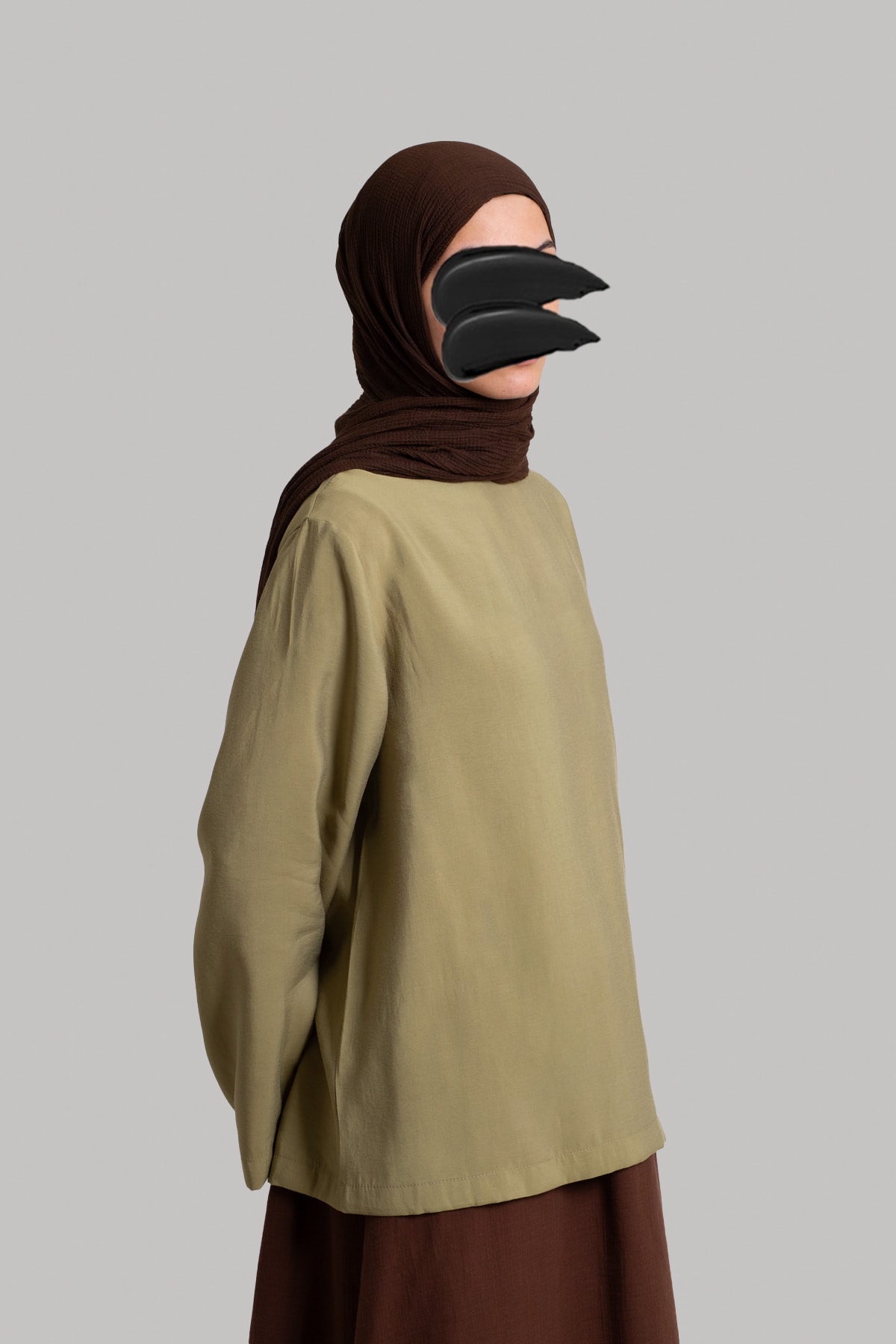 Modal Blouse - Olive Green