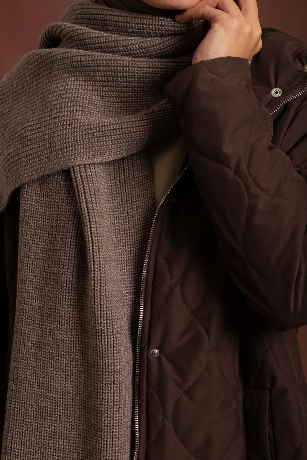 Hooded Long Quilted Coat