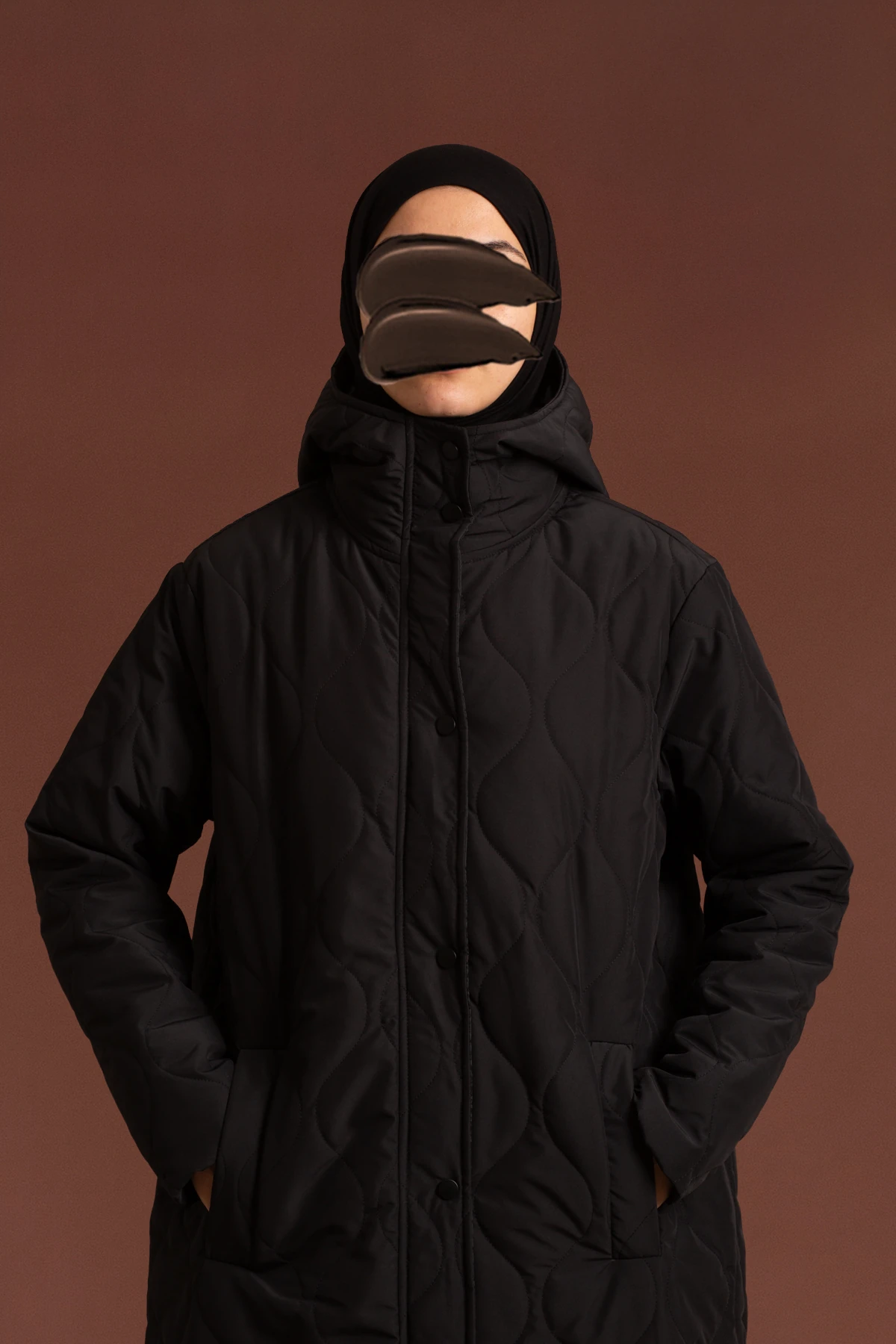 Hooded Long Quilted Coat