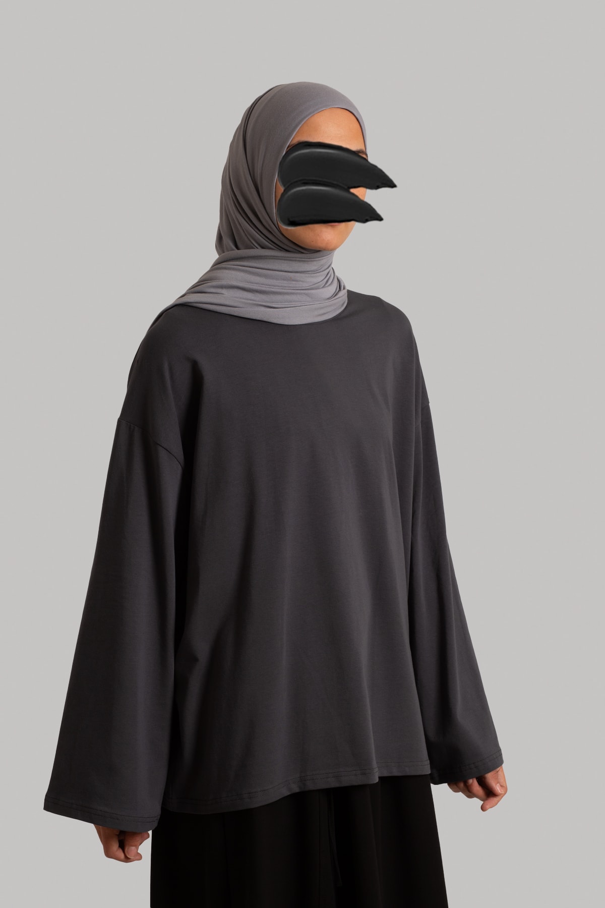 Basic Long-sleeve T-shirt - Smoke