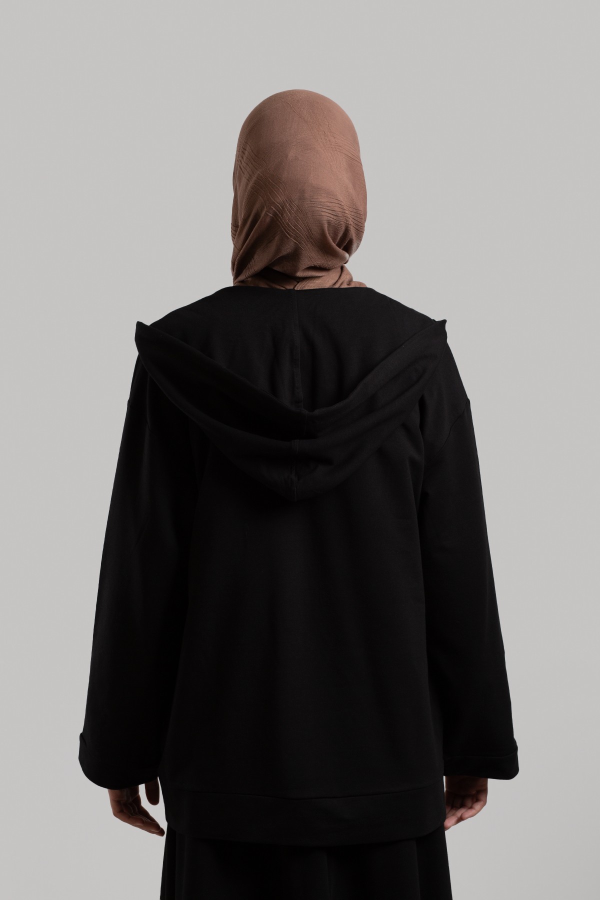 Form-Stitched Zipped Sweatshirt