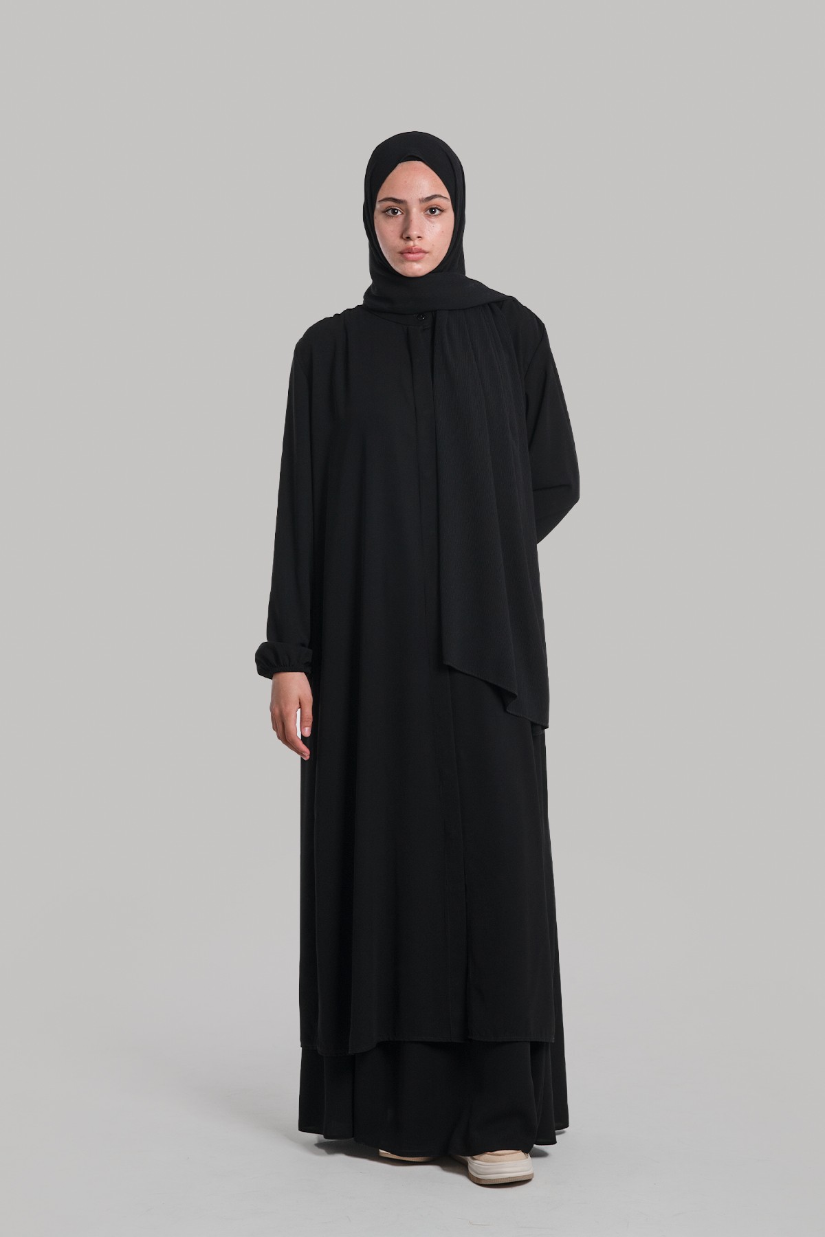 Long Skirt Abaya - Black