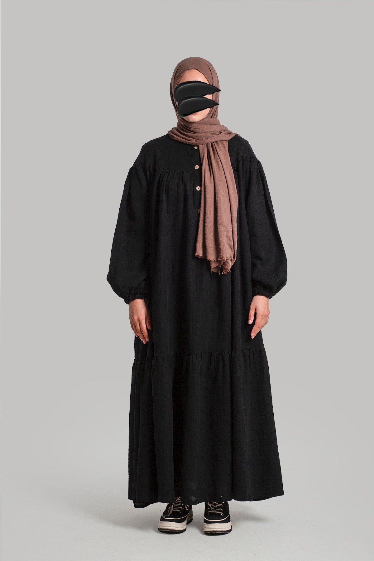 Vintage Muslin Dress - Black