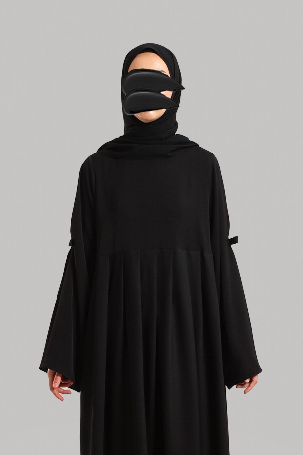 Bow-Accented Abaya