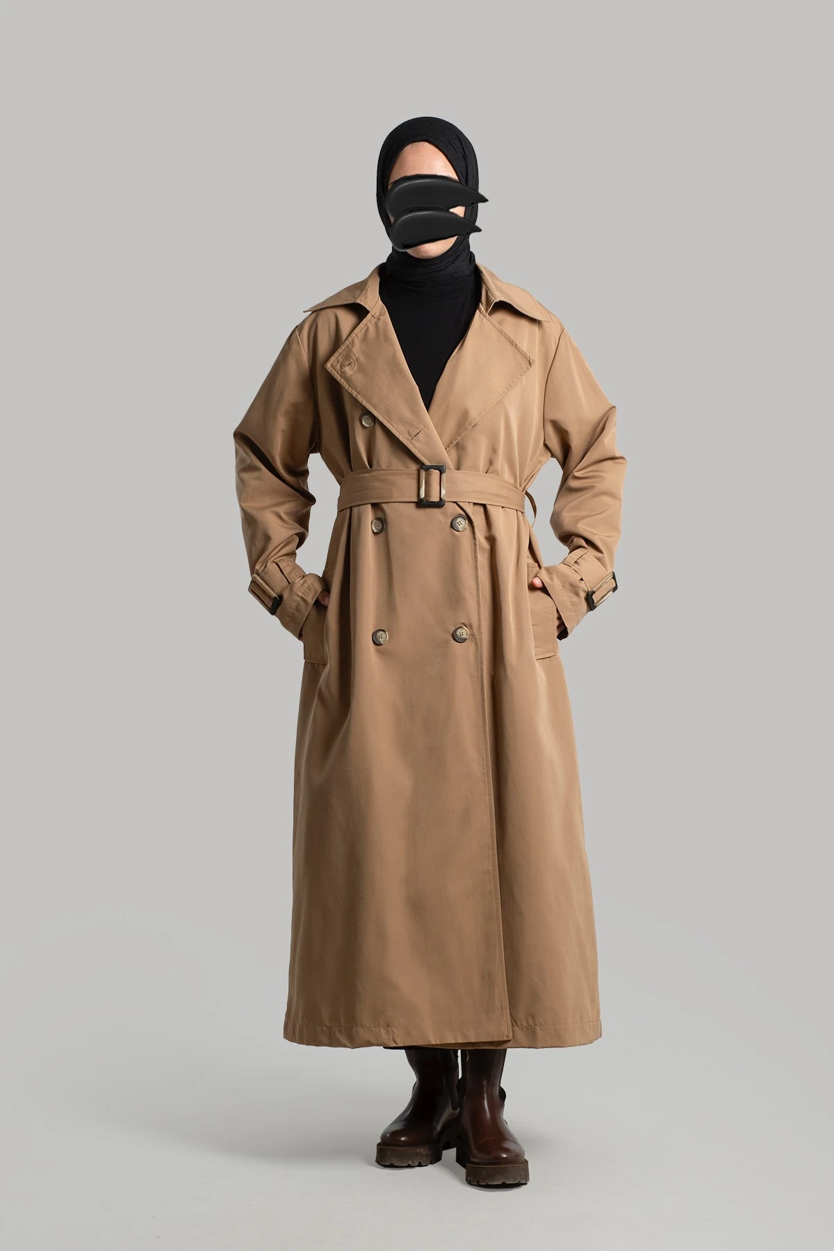 Buckle Trench Coat - Camel
