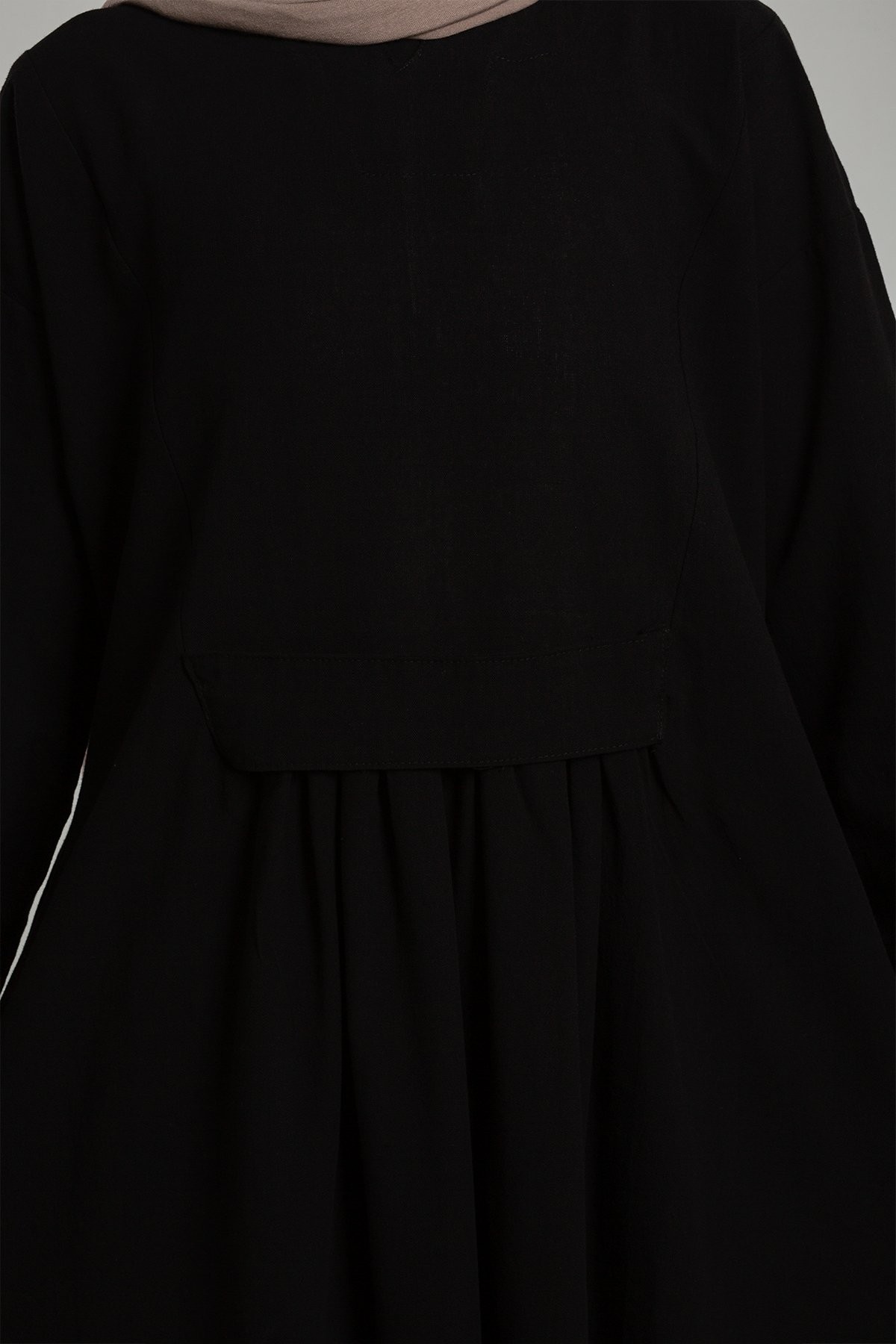 Pleated Cotton Linen Dress