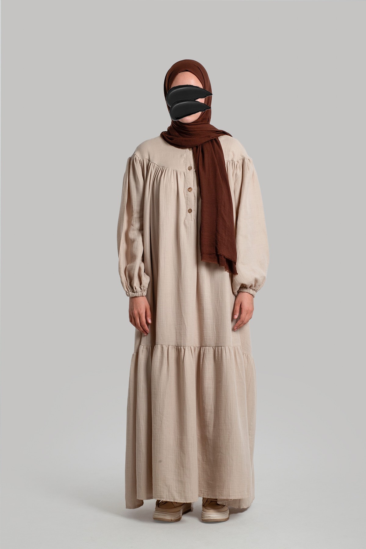 Vintage Muslin Dress - Latte
