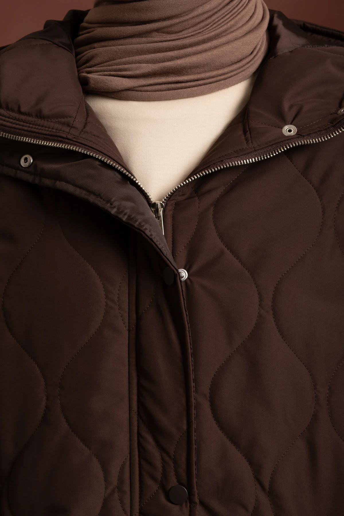 Hooded Long Quilted Coat