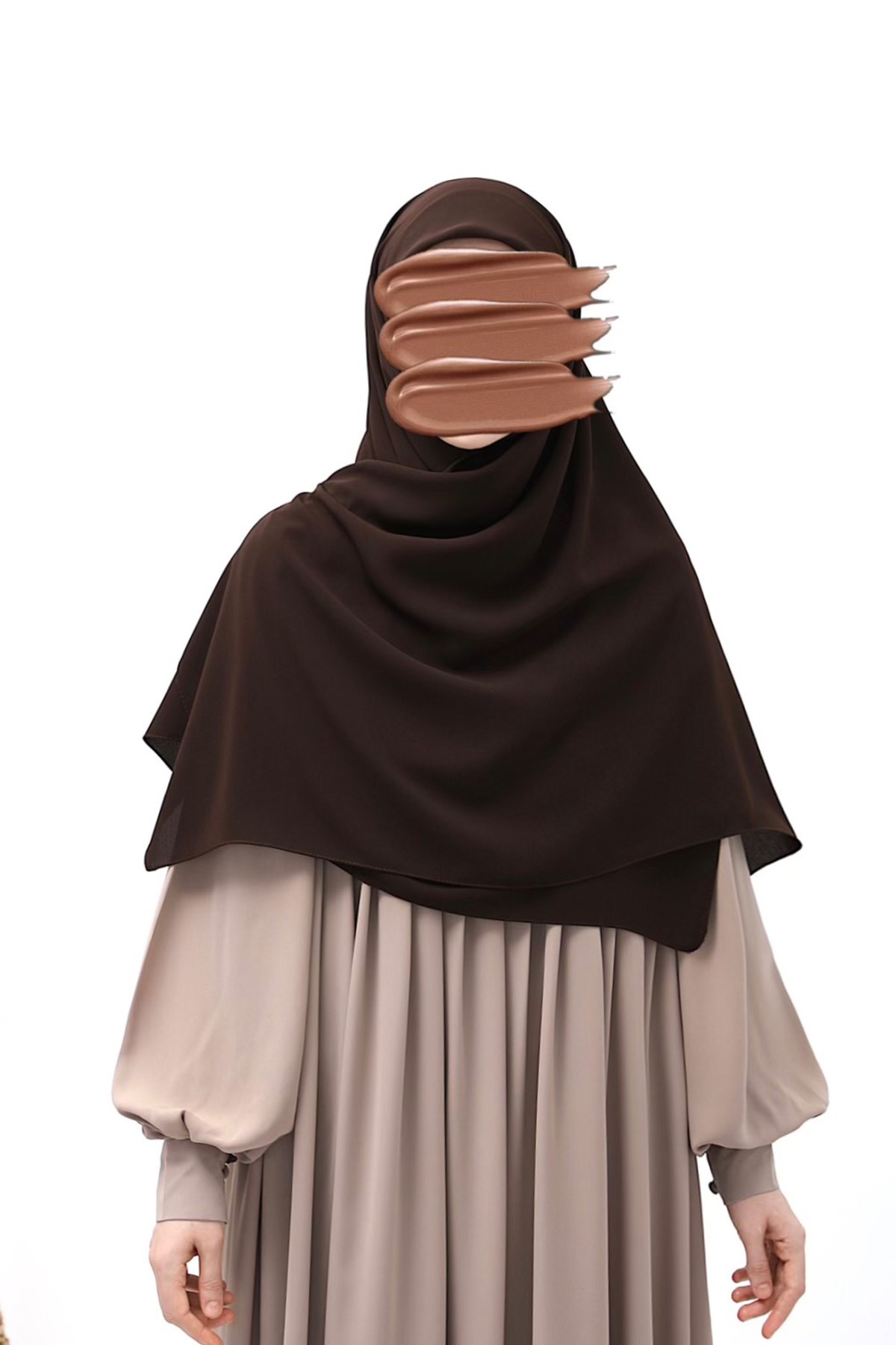 Square Hijab - Coffee