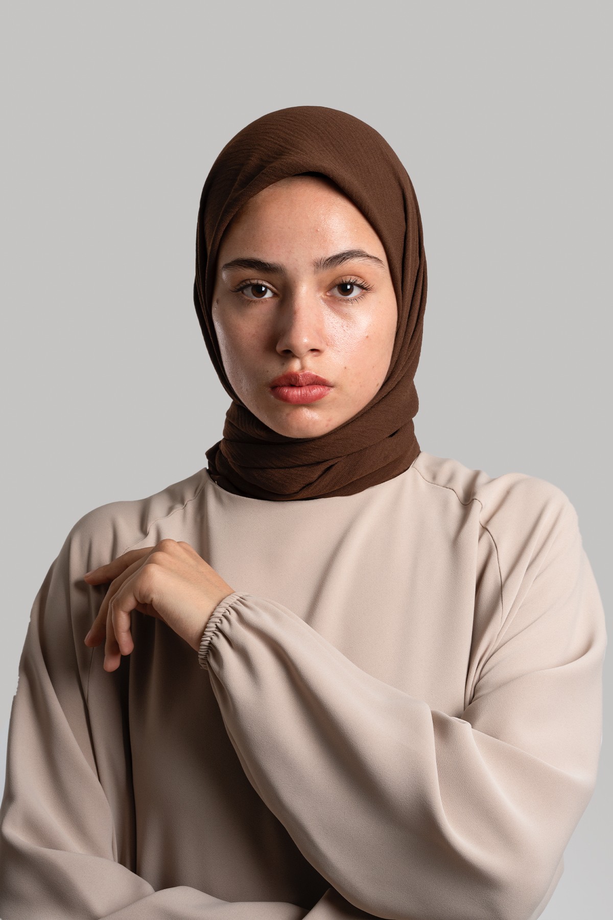 Cazz Square Hijab - Coffee