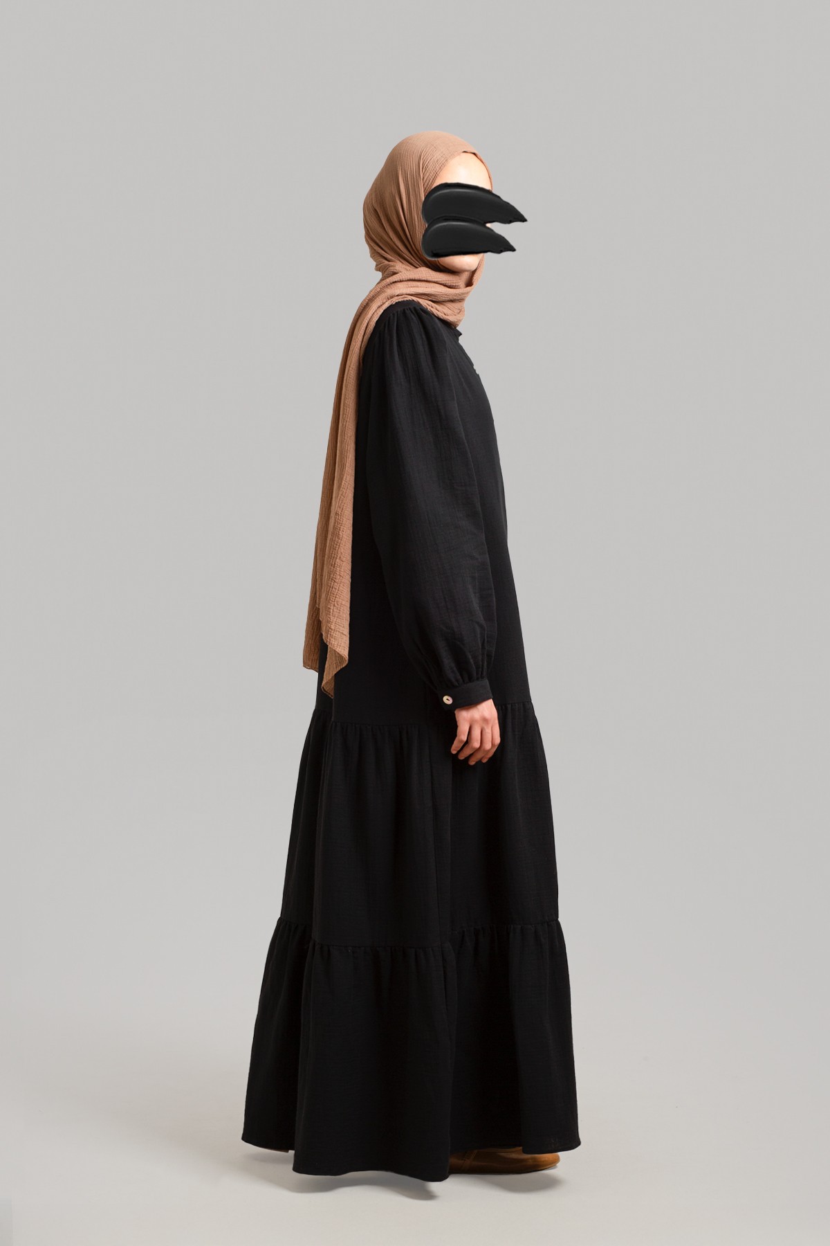 Half-Button Muslin Dress