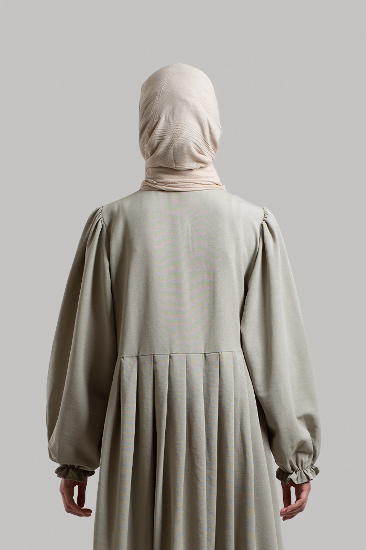 Linen Dress with Guipure Details