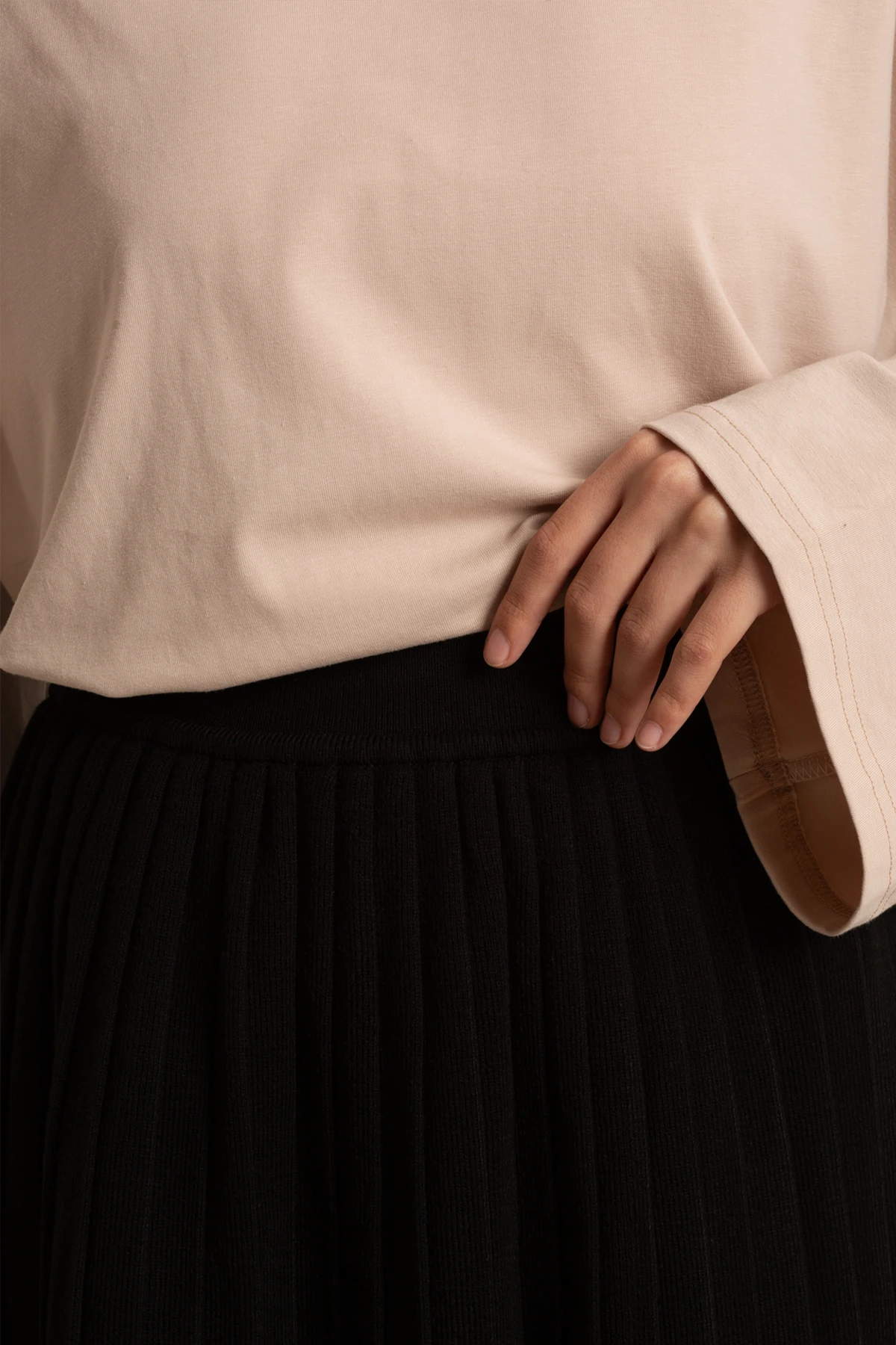 Knitted Pleated Skirt