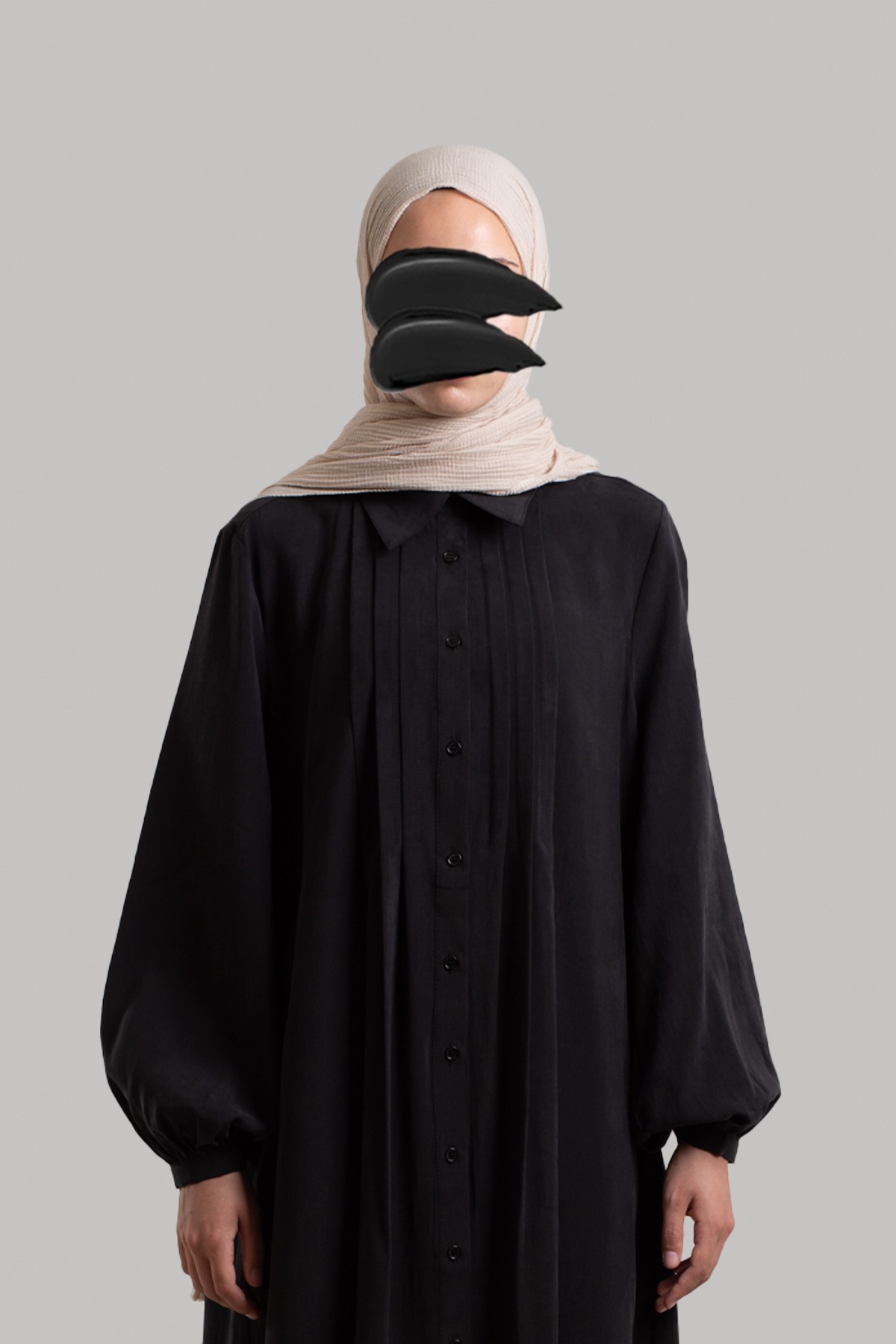 Shirt-Collar Tencel Dress