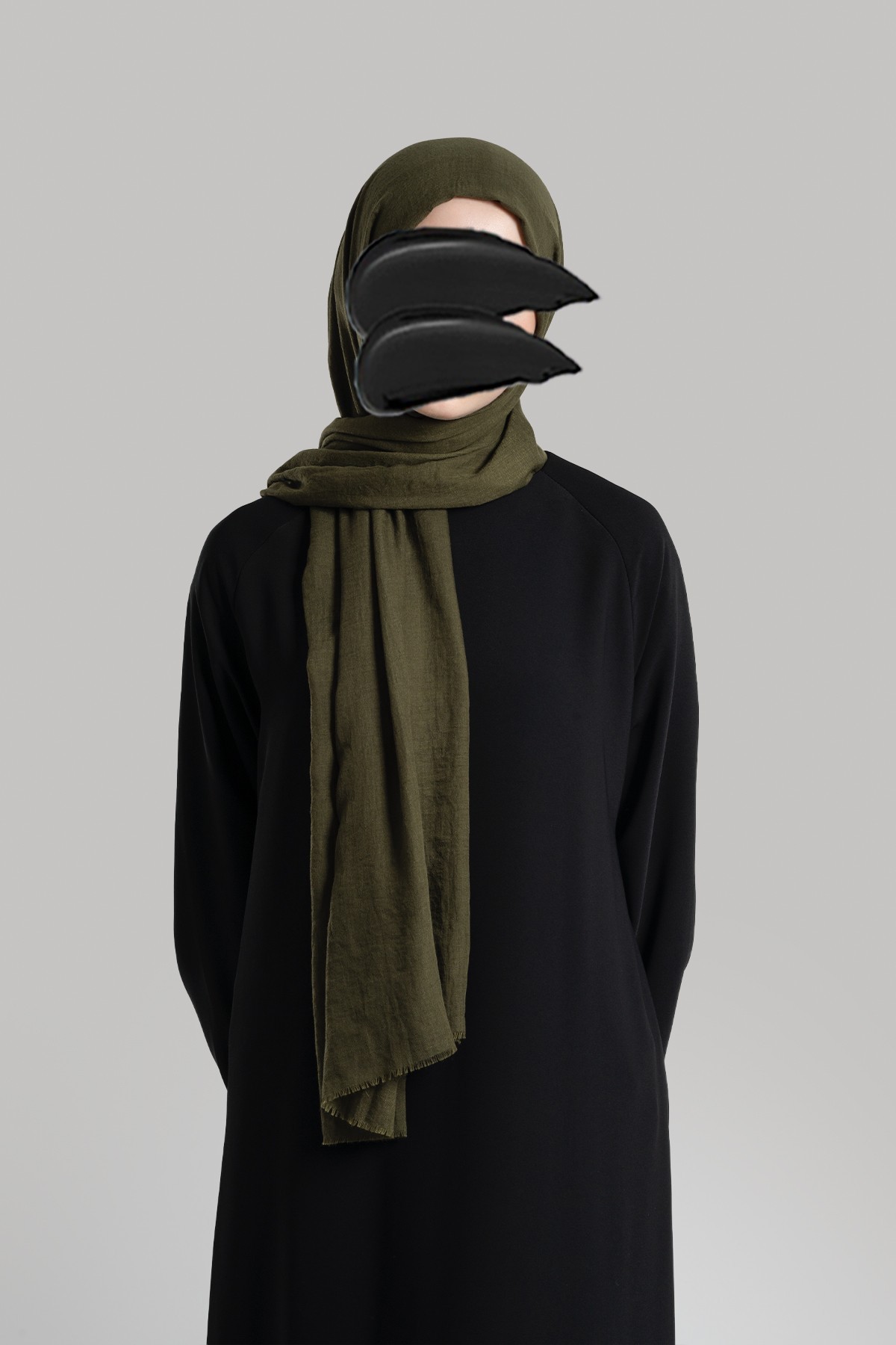 Soft Cotton Shawl - Khaki