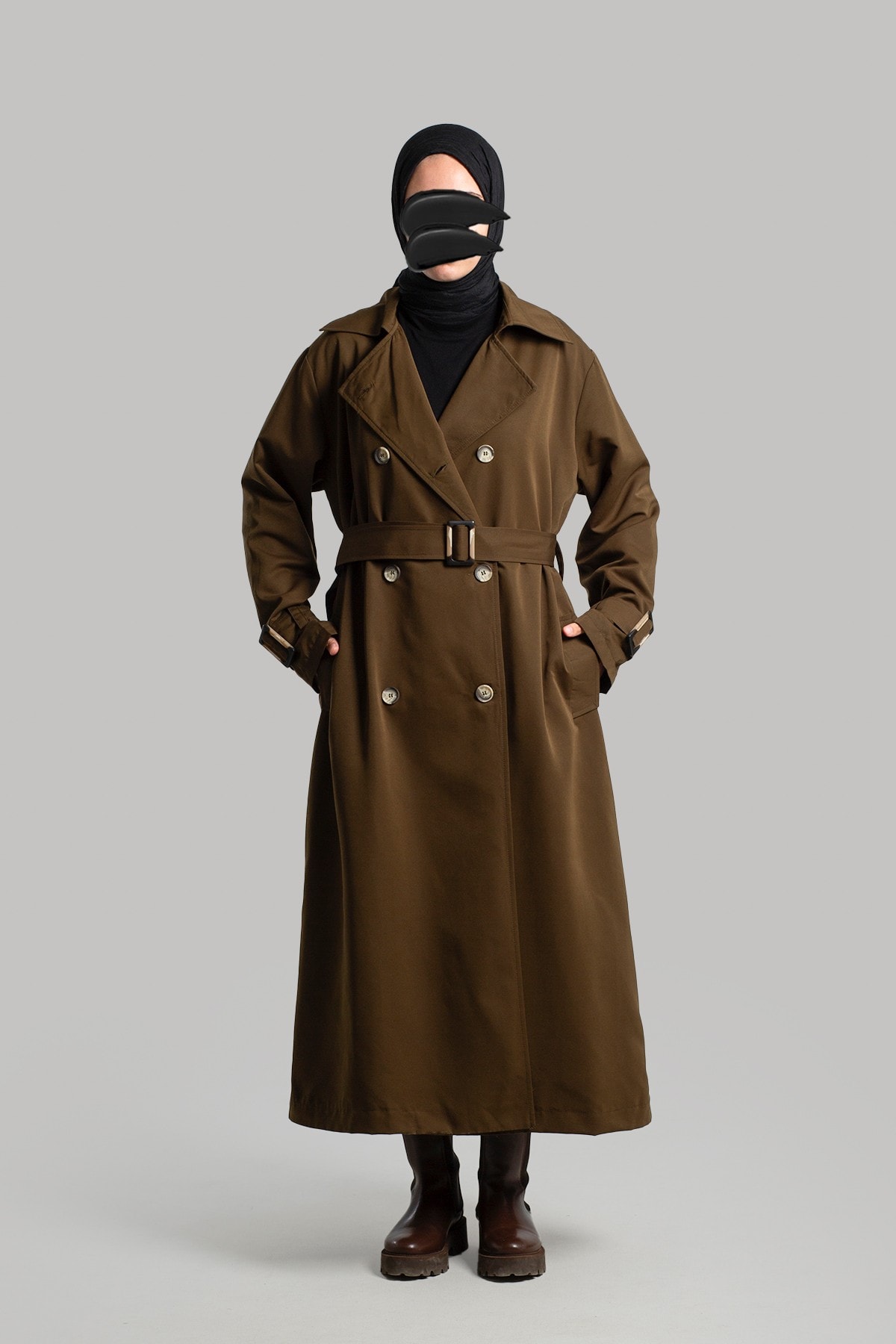 Buckle Trench Coat - Vintage Coffee