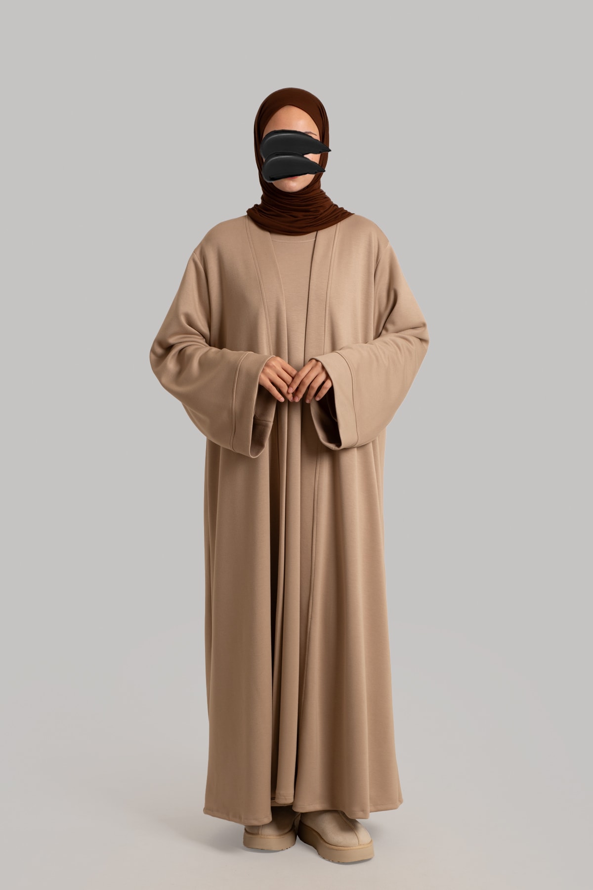 Soft Abaya Set - Beige