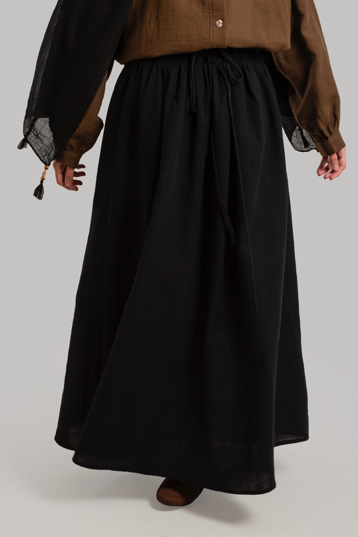 Tie-waist Muslin Skirt