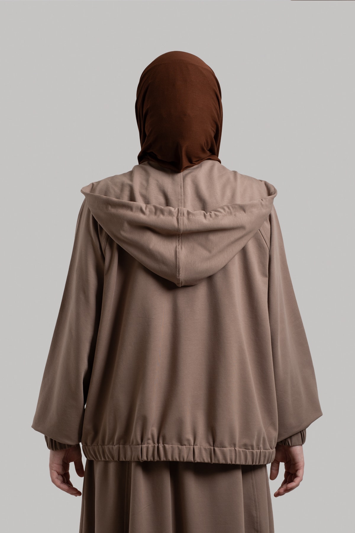 Snap-Button Bomber Sweatshirt