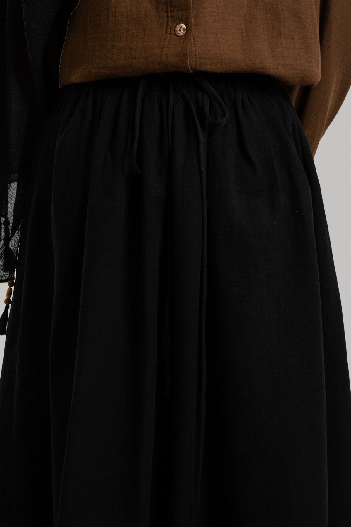 Tie-waist Muslin Skirt