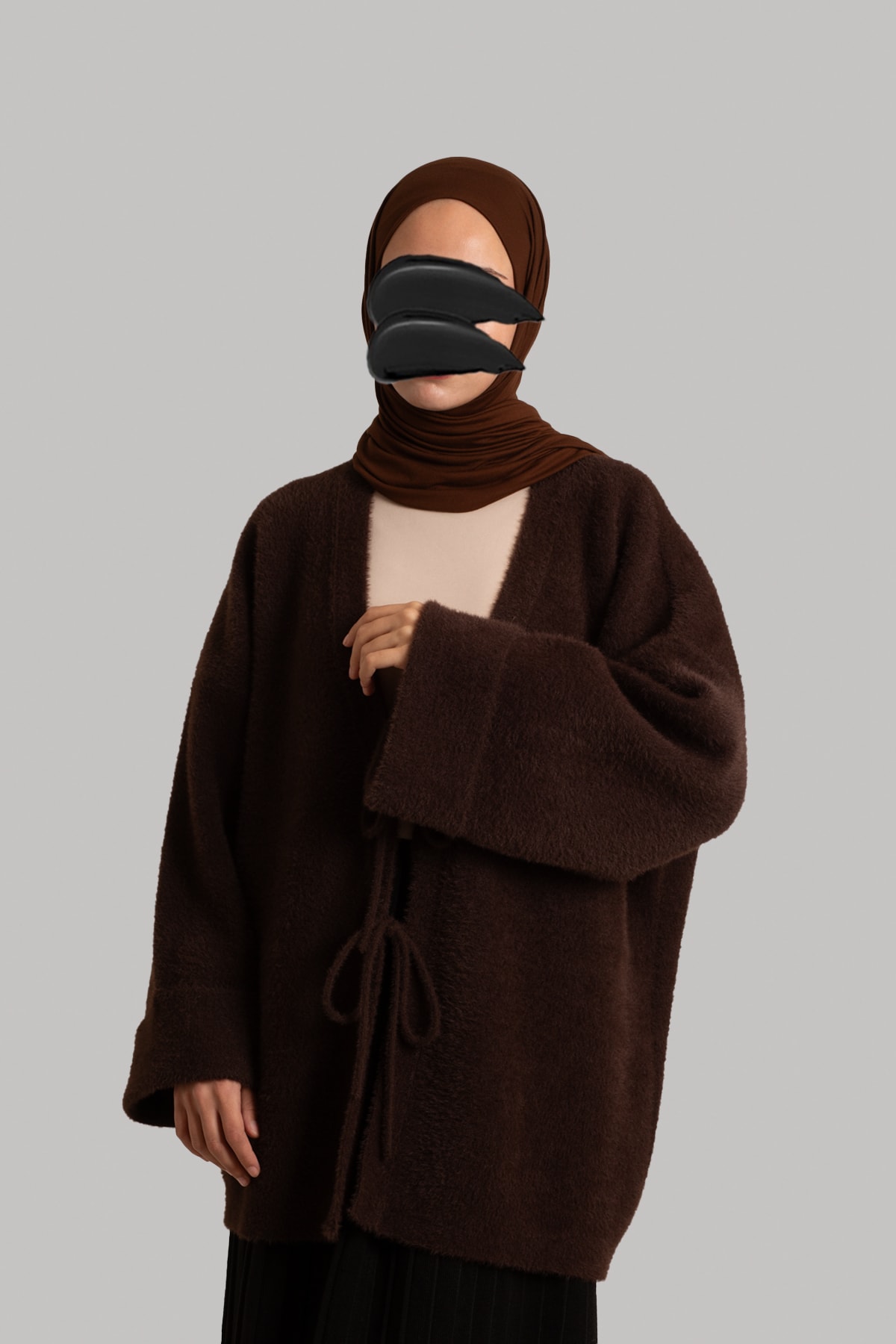 Knitted Tie-Waist Cardigan