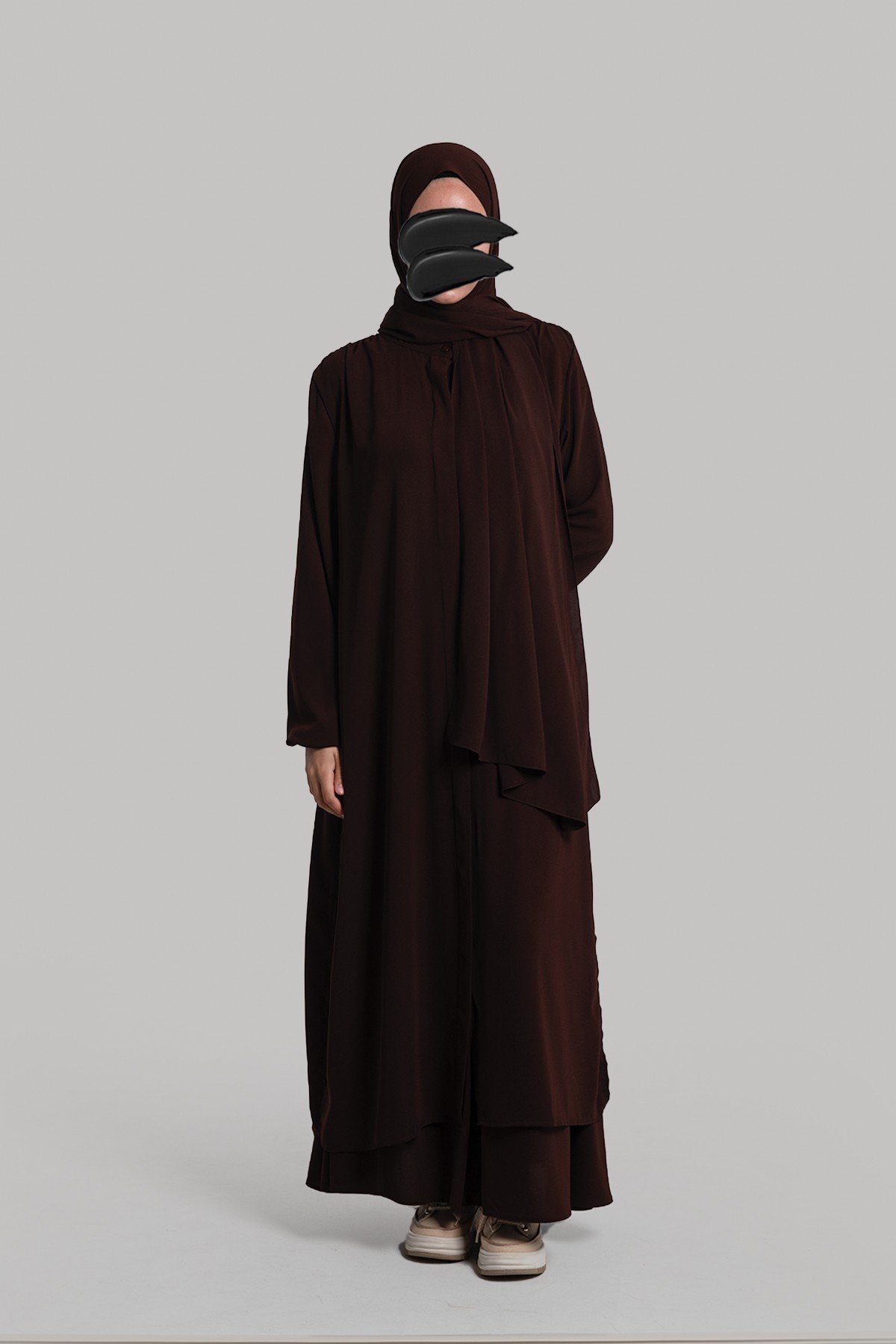 Long Skirt Abaya - Coffee