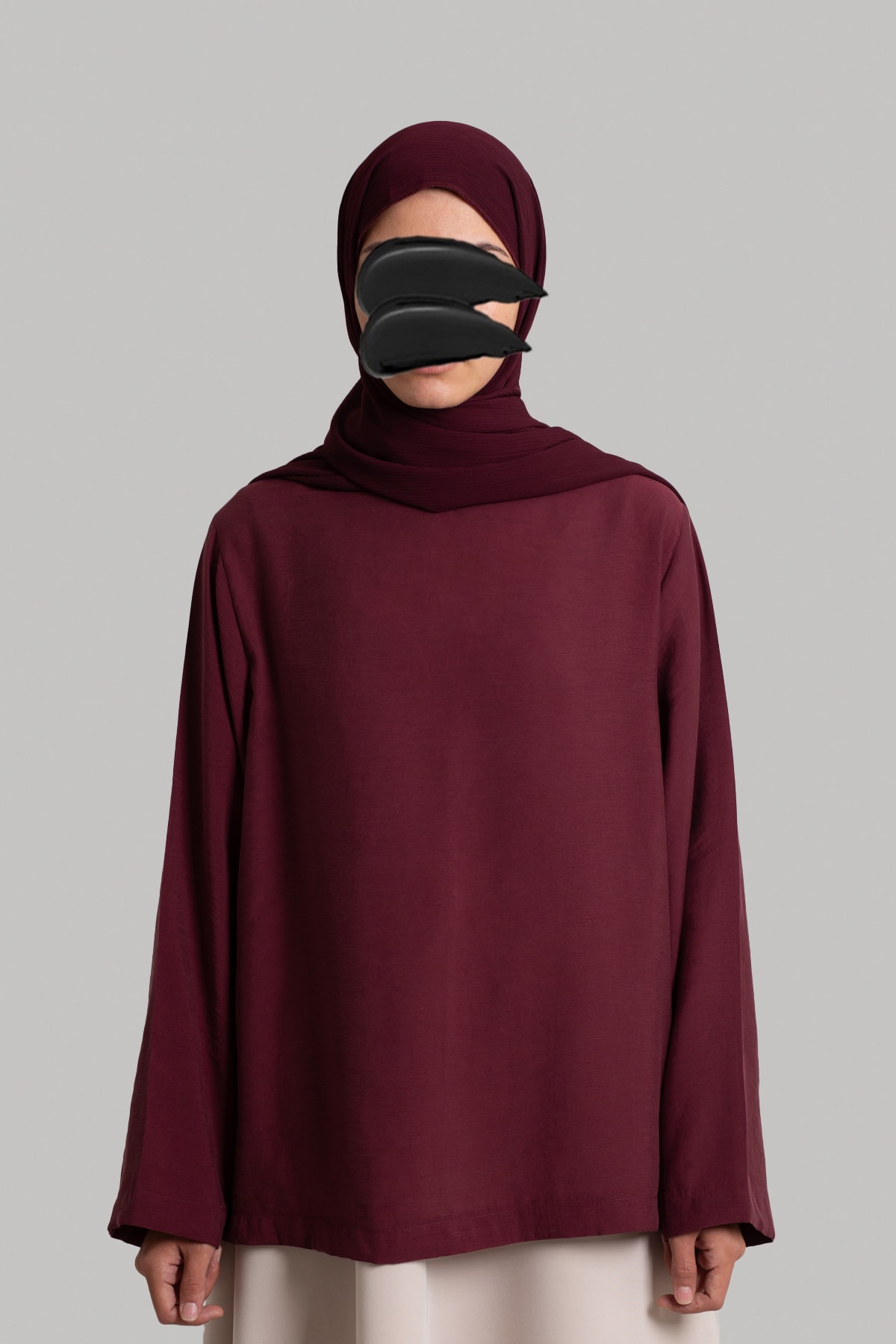 Modal Blouse - Burgundy