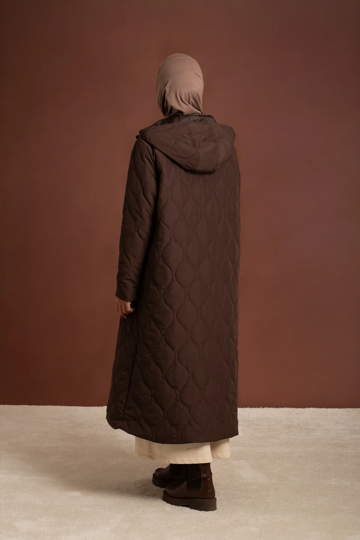 Hooded Long Quilted Coat